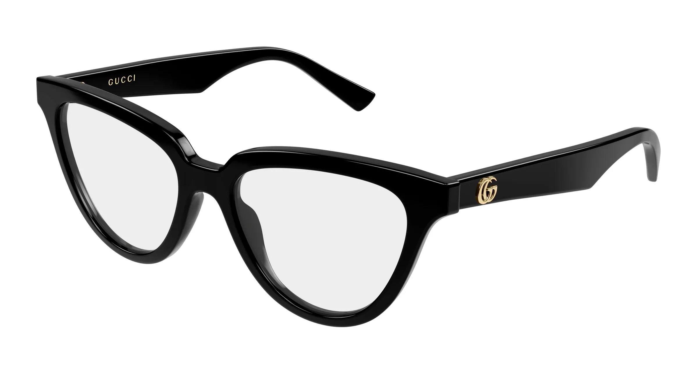 Gucci GG2179O 001 Montature da vista Acetato Nero Trasparente Cat Eye - immagine 1