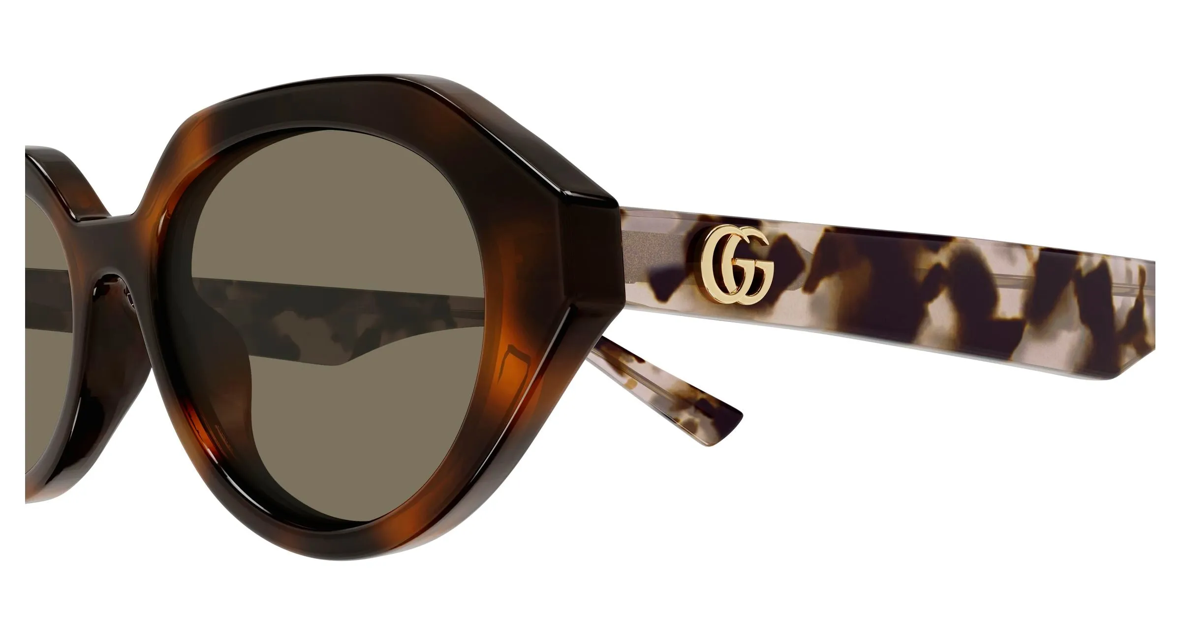 Gucci GG2178S 004 Occhiali da sole Acetato Havana Marrone Geometrica - immagine 3