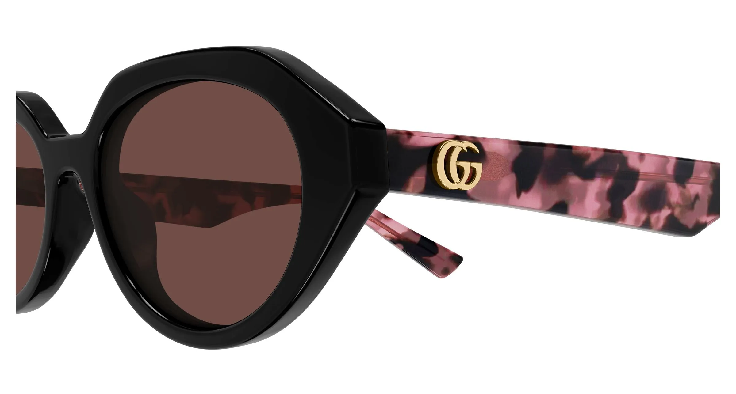 Gucci GG2178S 003 Occhiali da sole Acetato Nero Viola Geometrica - immagine 3
