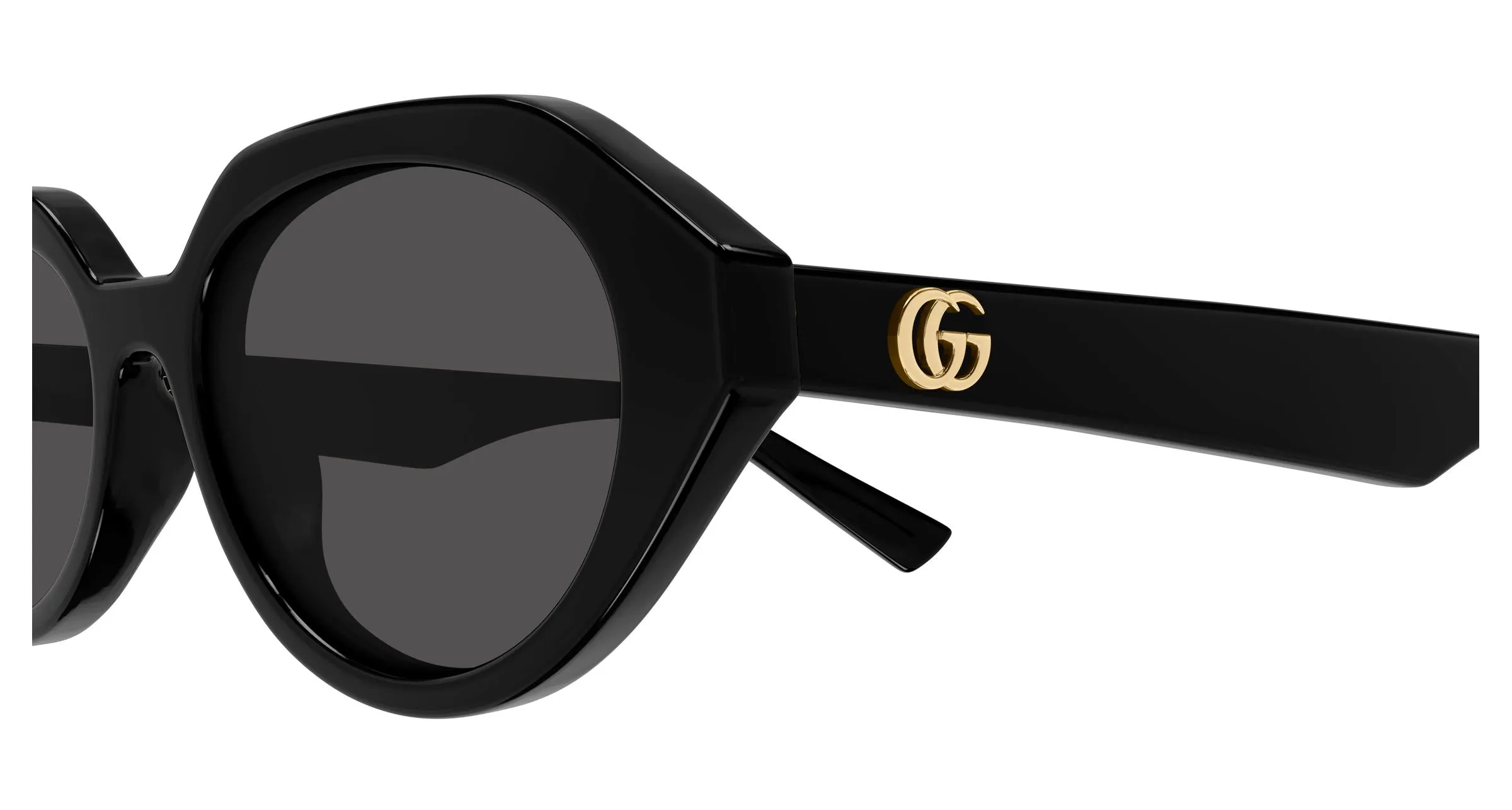 Gucci GG2178S 001 Occhiali da sole Acetato Nero Grigio Geometrica - immagine 3