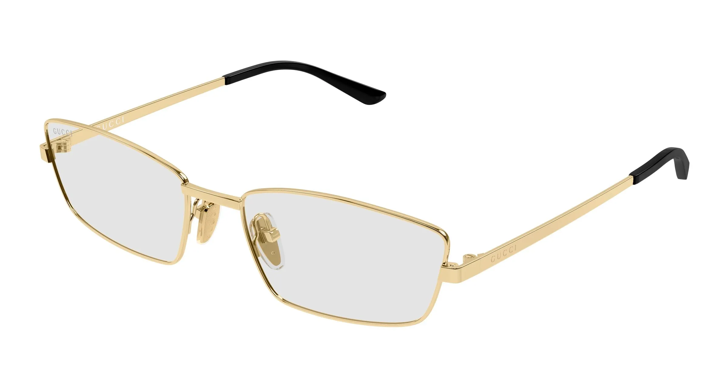 Gucci GG2177S 002 Occhiali da sole Metallo Oro Trasparente Squadrata - immagine 1