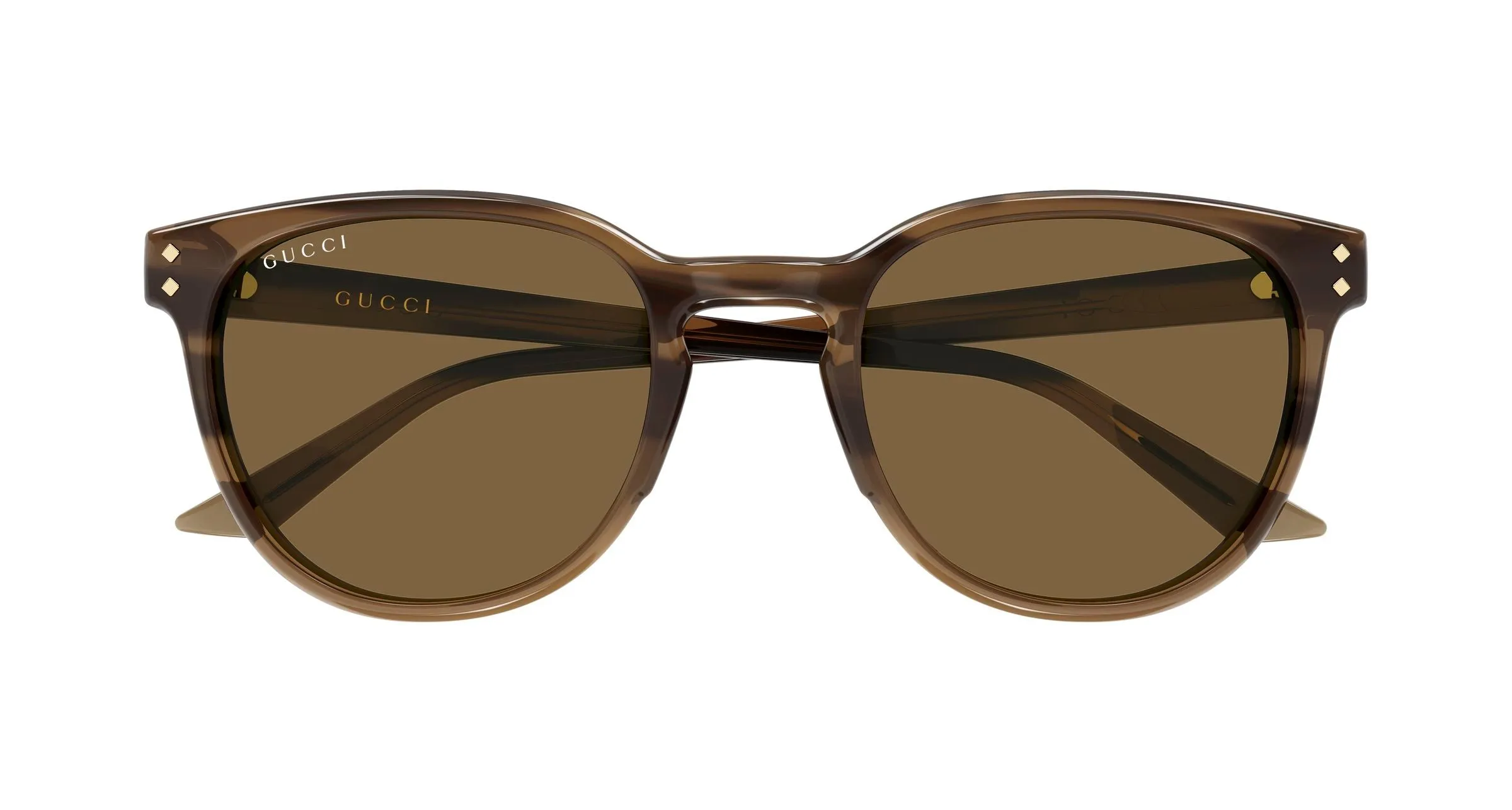 Gucci GG2134SA 003 Occhiali da sole Acetato Havana Marrone Rotonda - immagine 2