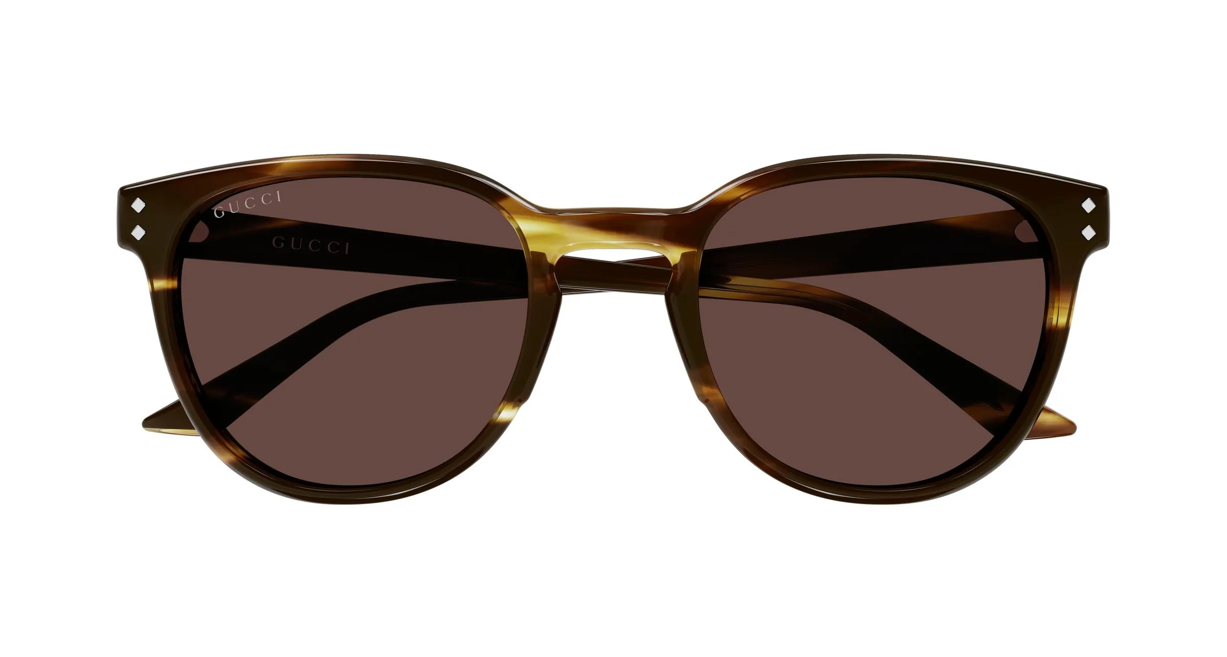 Gucci GG2134SA 002 Occhiali da sole Acetato Havana Marrone Rotonda - immagine 2