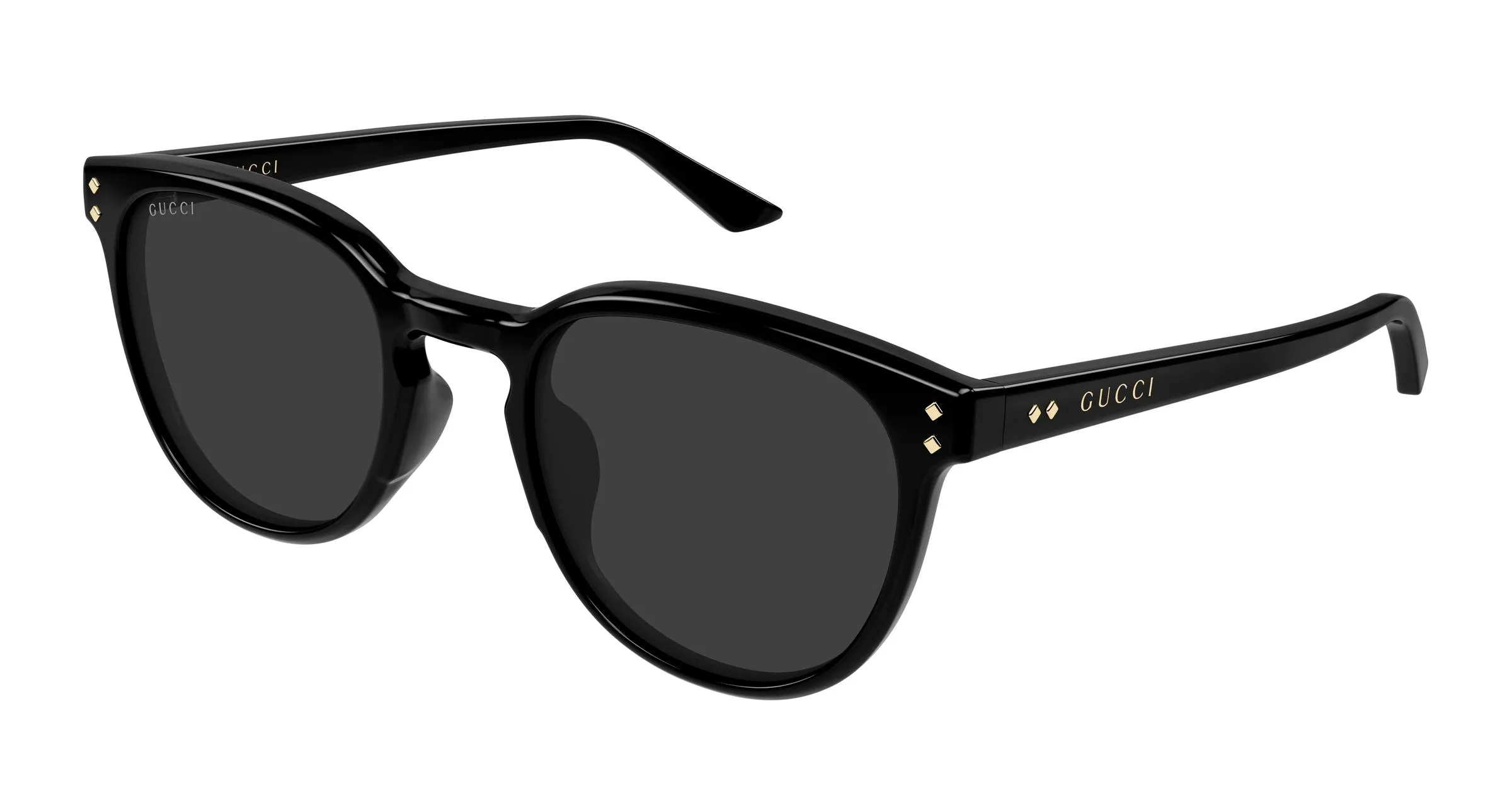 Gucci GG2134SA 001 Occhiali da sole Acetato Nero Grigio Rotonda - immagine 1