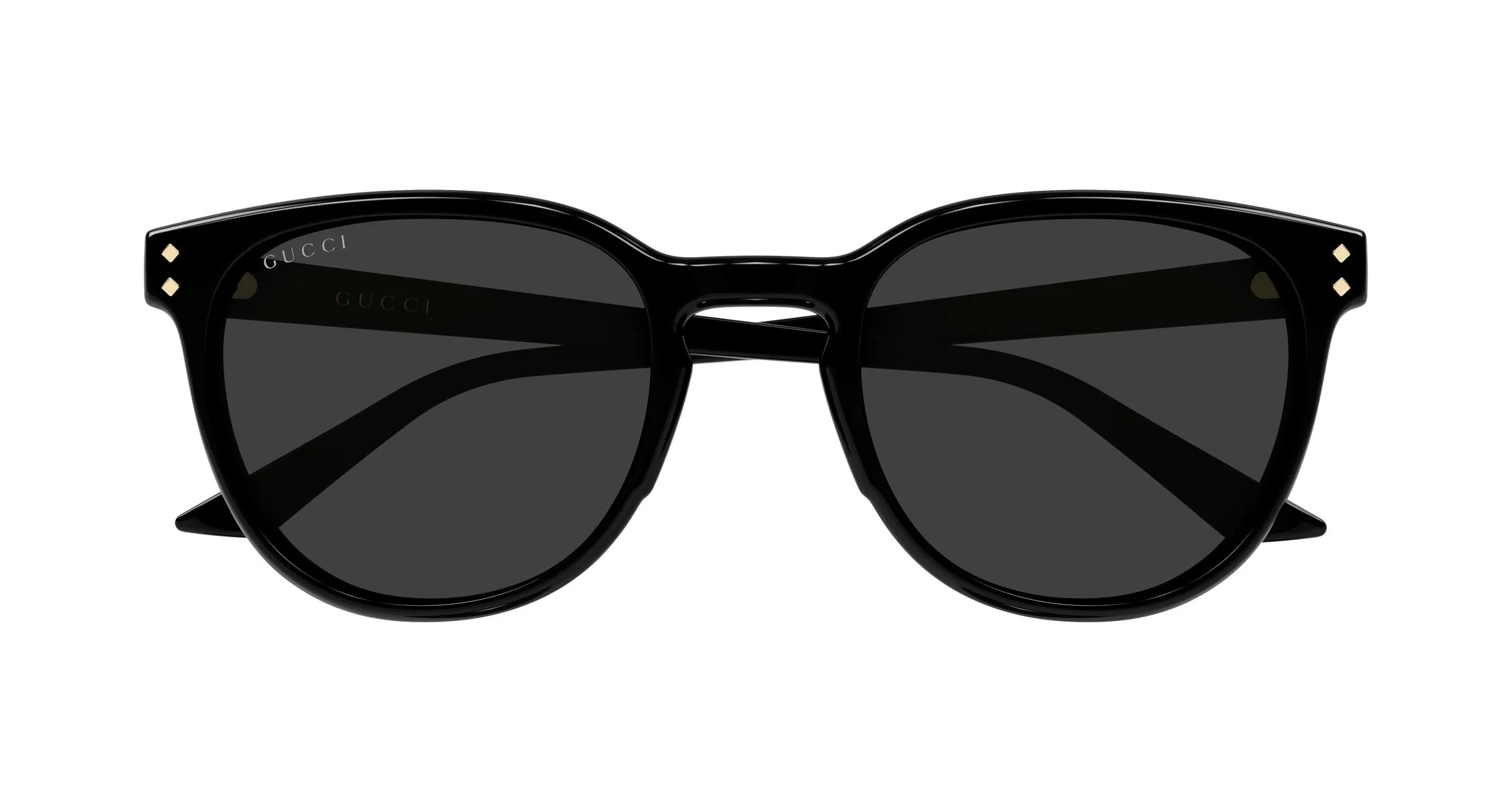Gucci GG2134SA 001 Occhiali da sole Acetato Nero Grigio Rotonda - immagine 2