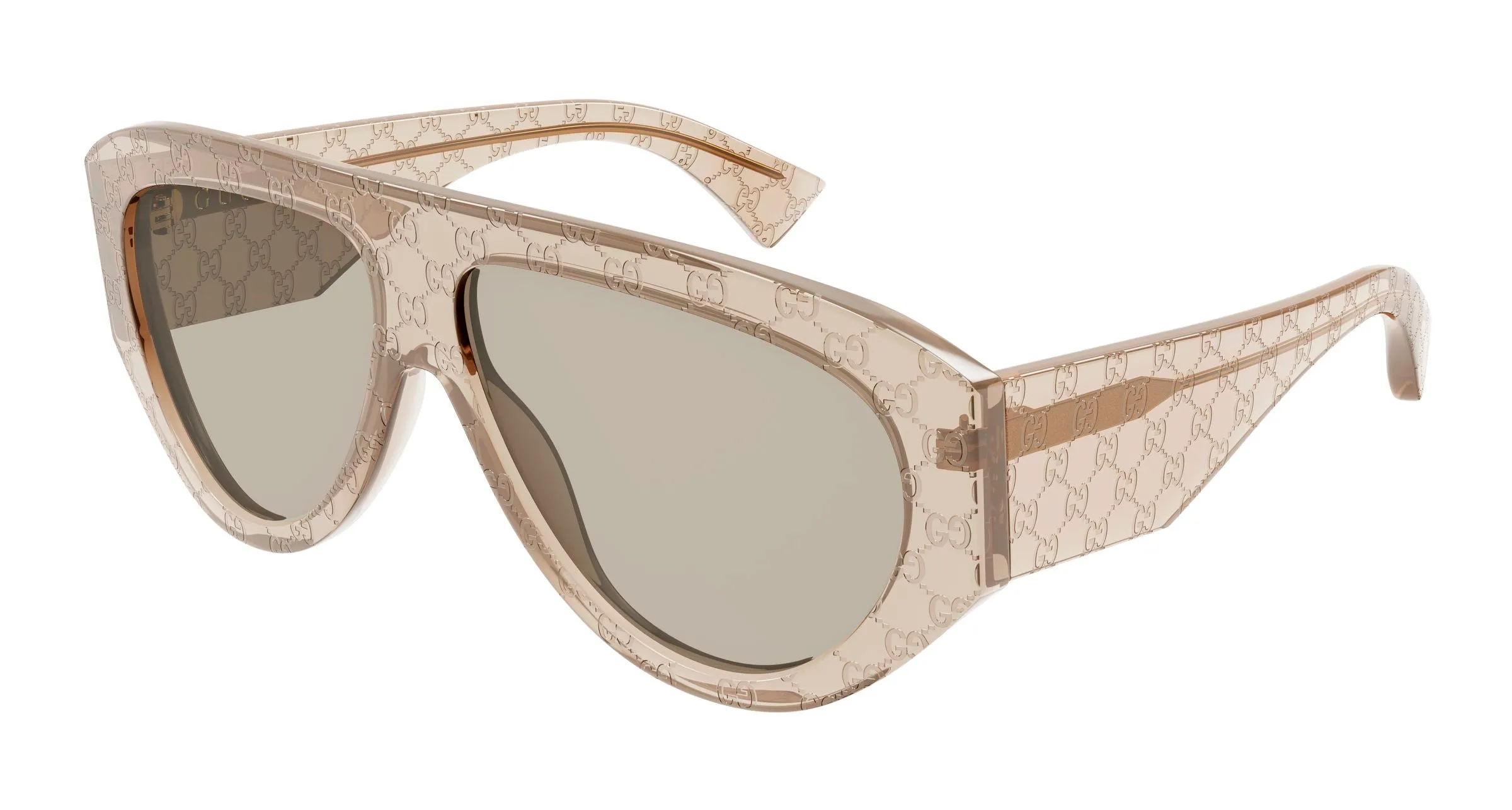 Gucci GG2128S 005 Occhiali da sole Acetato Marrone Marrone Pilot - immagine 1