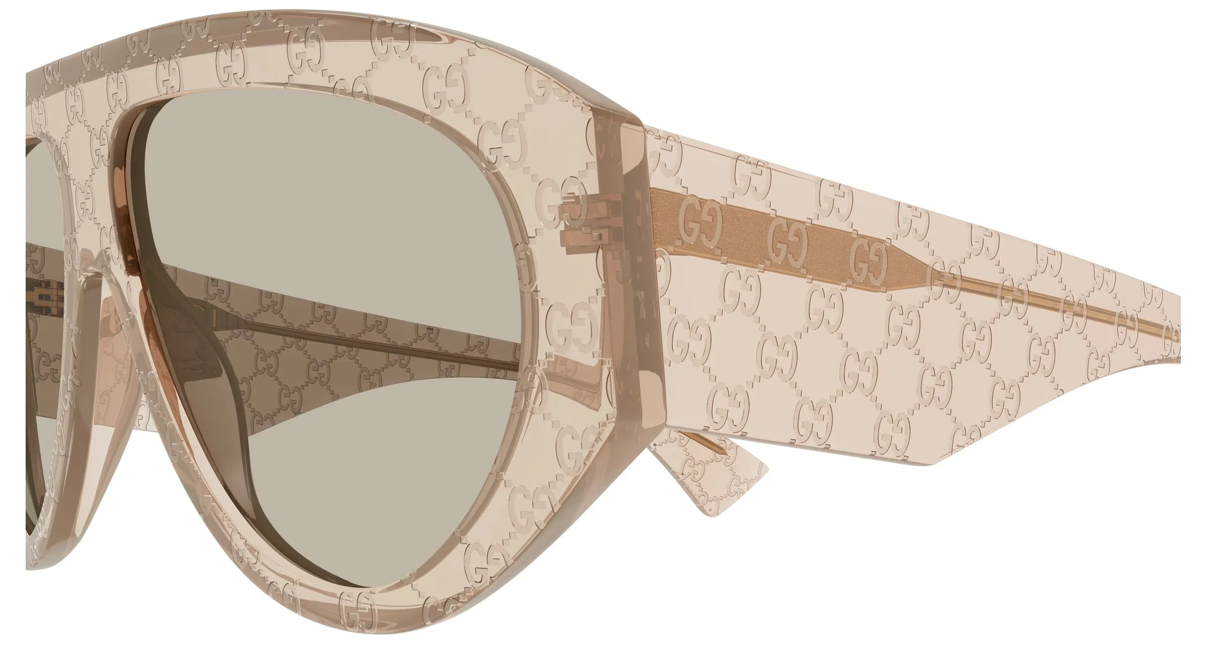 Gucci GG2128S 005 Occhiali da sole Acetato Marrone Marrone Pilot - immagine 3