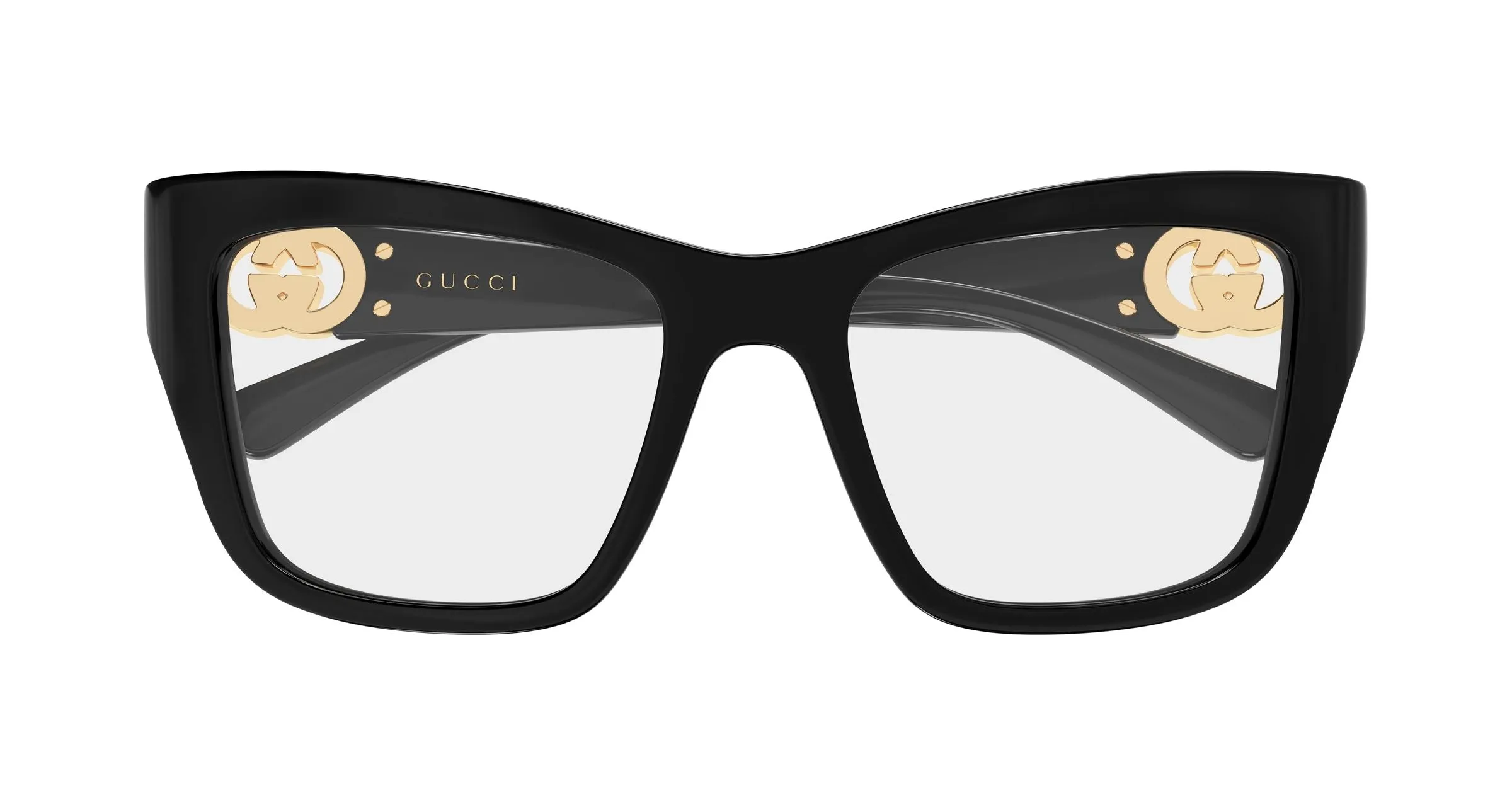 Gucci GG2124O 001 Montature da vista Iniettato Nero Trasparente Cat Eye - immagine 2
