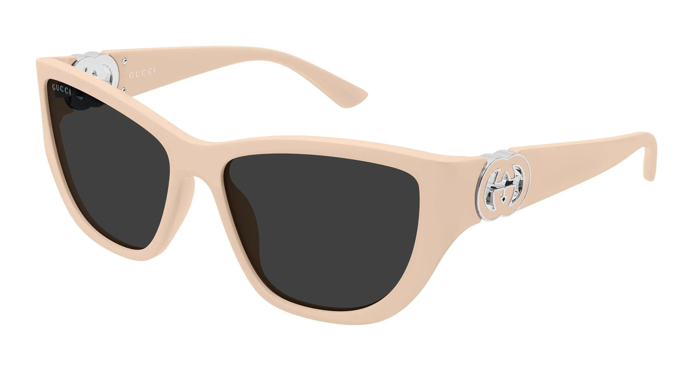 Gucci GG2122S 004 Occhiali da sole Iniettato Rosa Grigio Cat Eye - immagine 1