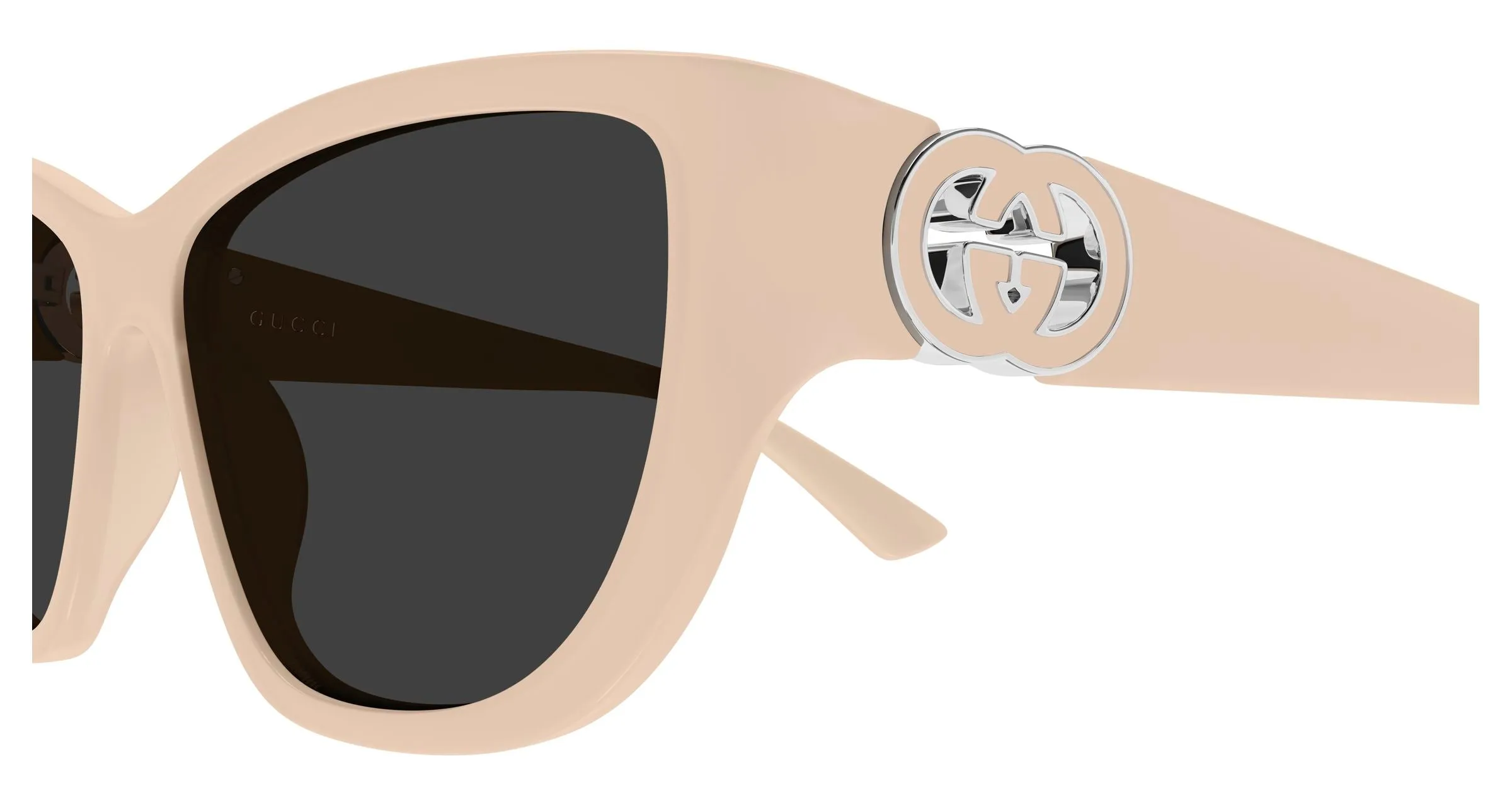 Gucci GG2122S 004 Occhiali da sole Iniettato Rosa Grigio Cat Eye - immagine 3