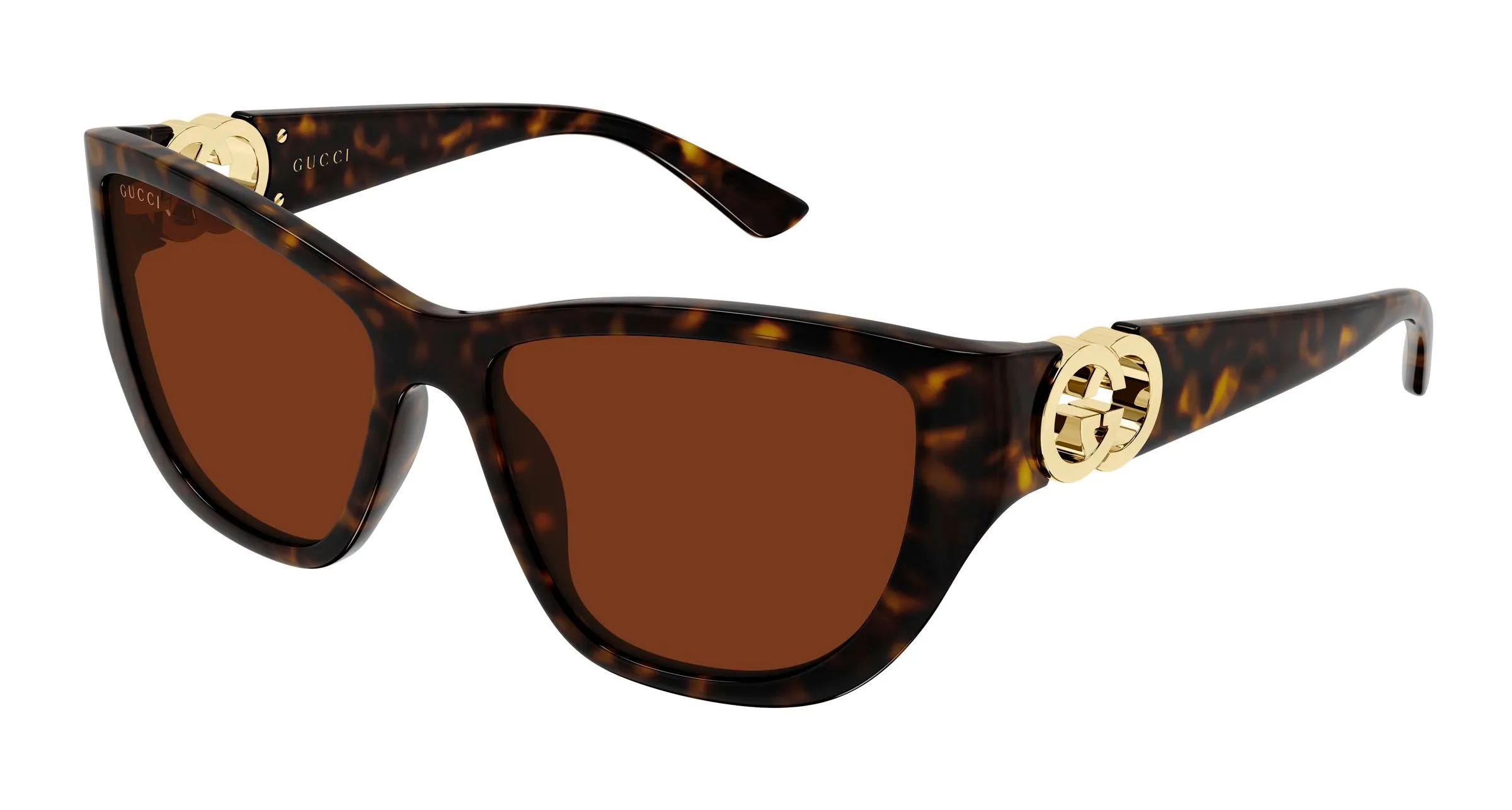 Gucci GG2122S 003 Occhiali da sole Iniettato Havana Marrone Cat Eye - immagine 1
