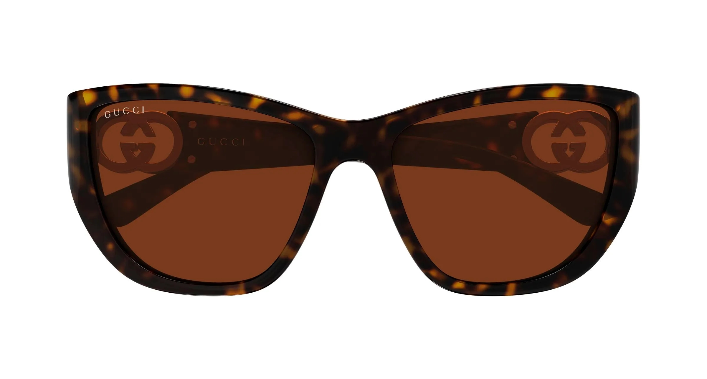 Gucci GG2122S 003 Occhiali da sole Iniettato Havana Marrone Cat Eye - immagine 2