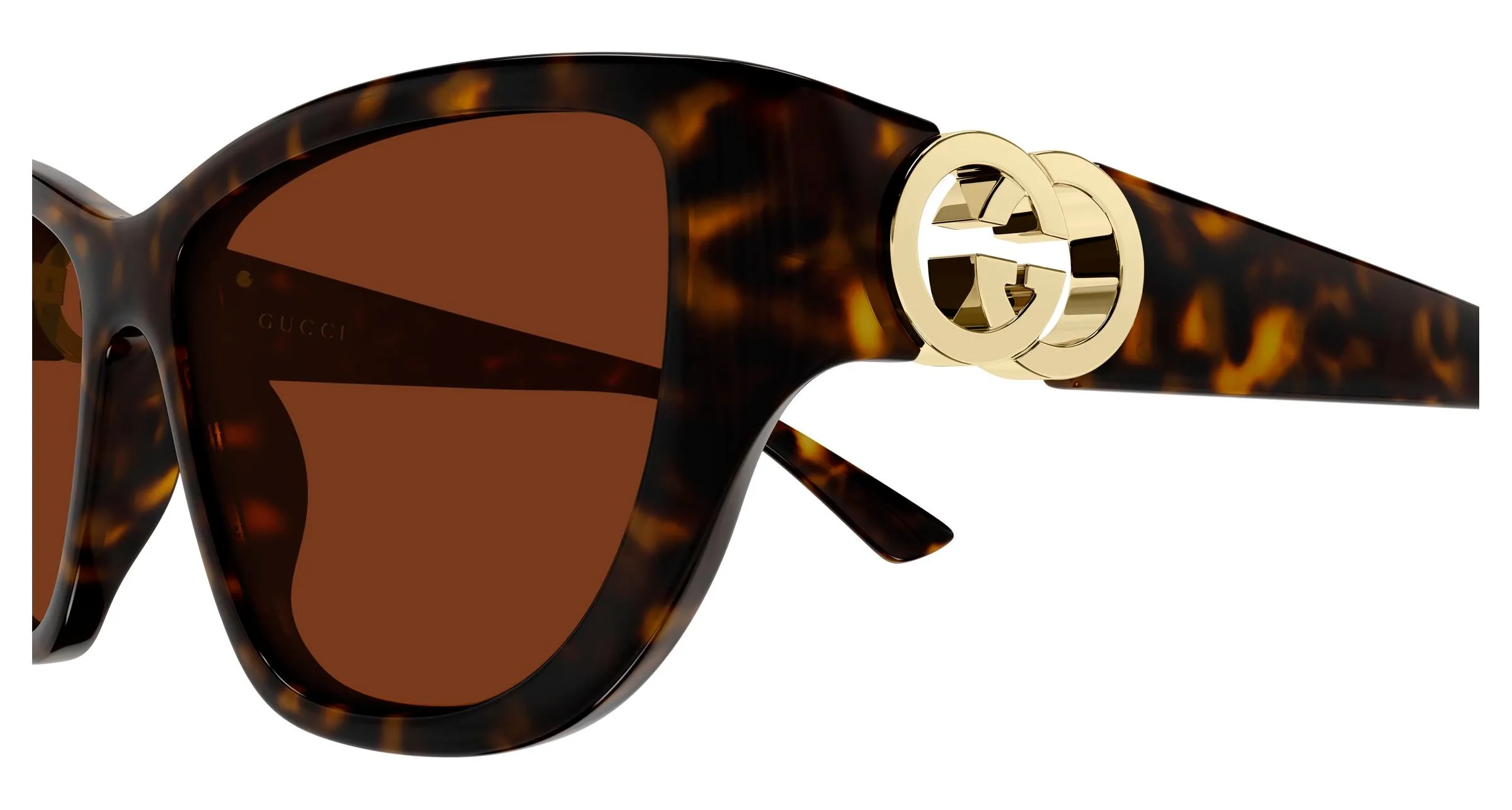 Gucci GG2122S 003 Occhiali da sole Iniettato Havana Marrone Cat Eye - immagine 3