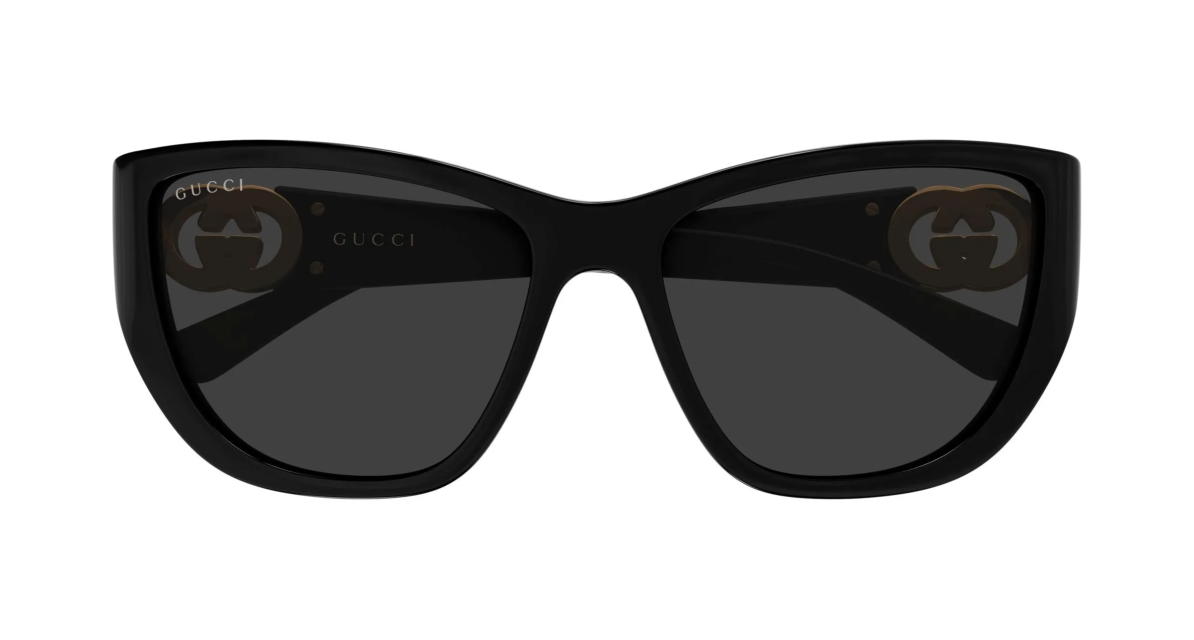 Gucci GG2122S 002 Occhiali da sole Iniettato Nero Grigio Cat Eye - immagine 2