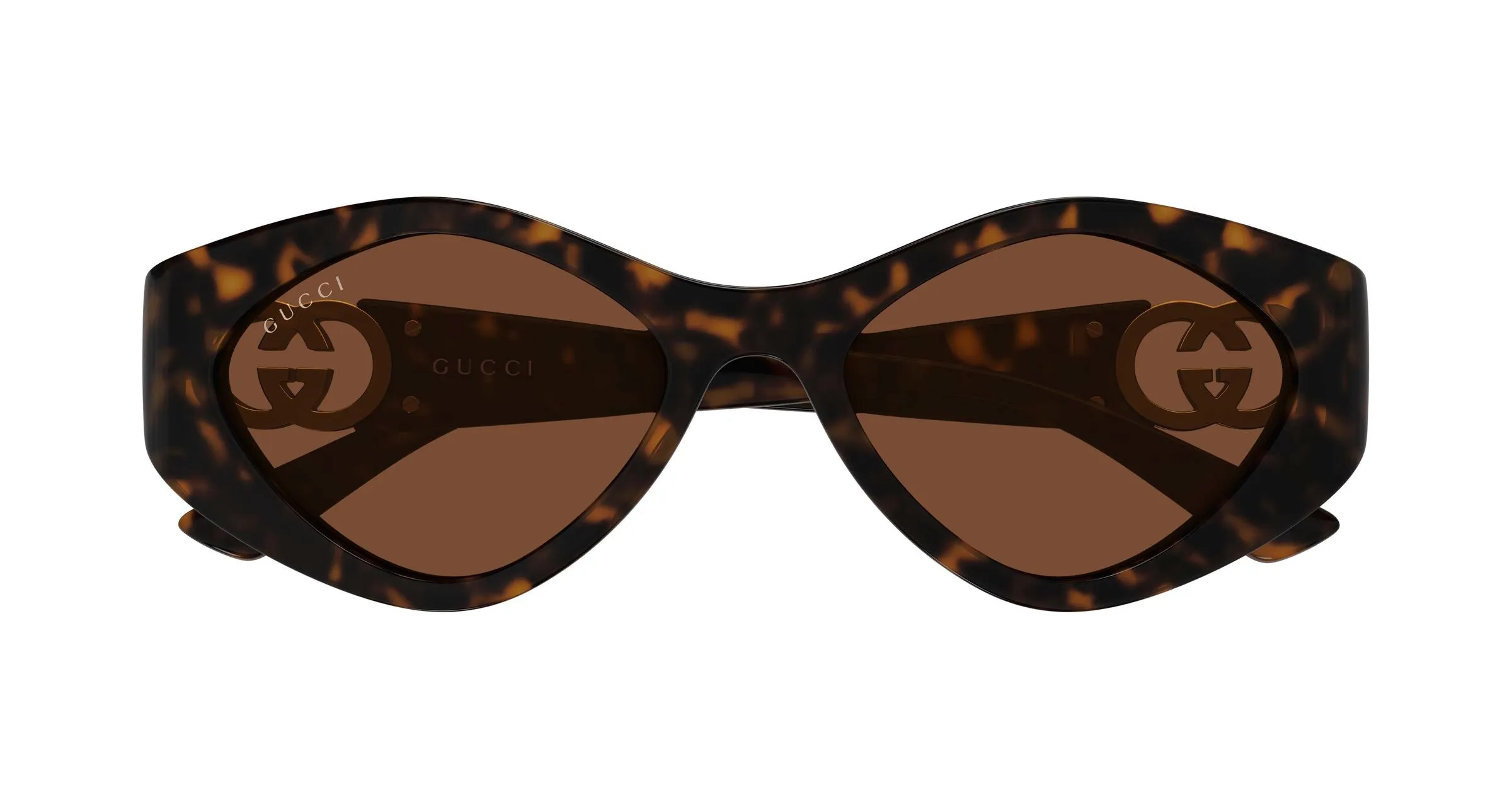 Gucci GG2121S 003 Occhiali da sole Iniettato Havana Marrone Geometrica - immagine 2