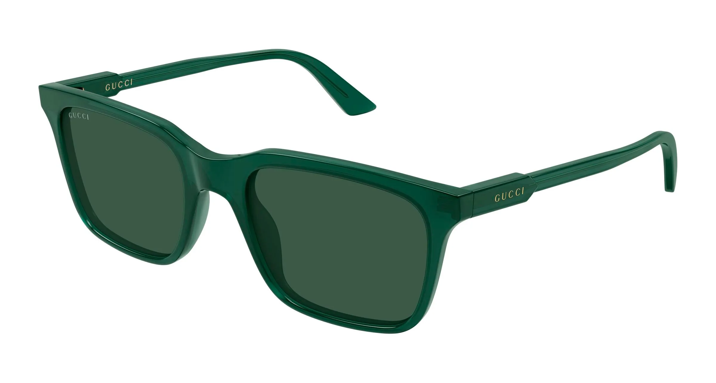 Gucci GG2114S 004 Occhiali da sole Acetato Verde Verde Squadrata - immagine 1