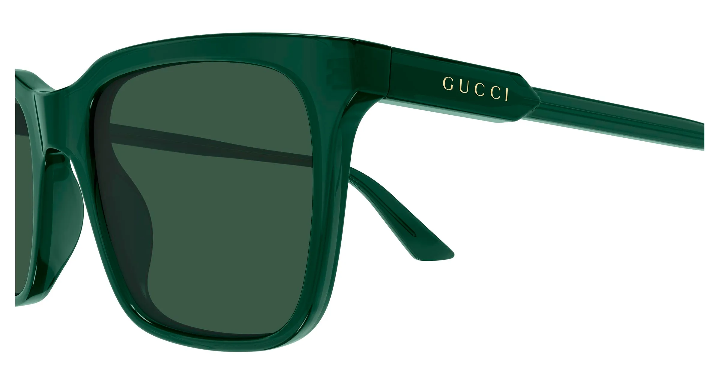 Gucci GG2114S 004 Occhiali da sole Acetato Verde Verde Squadrata - immagine 3