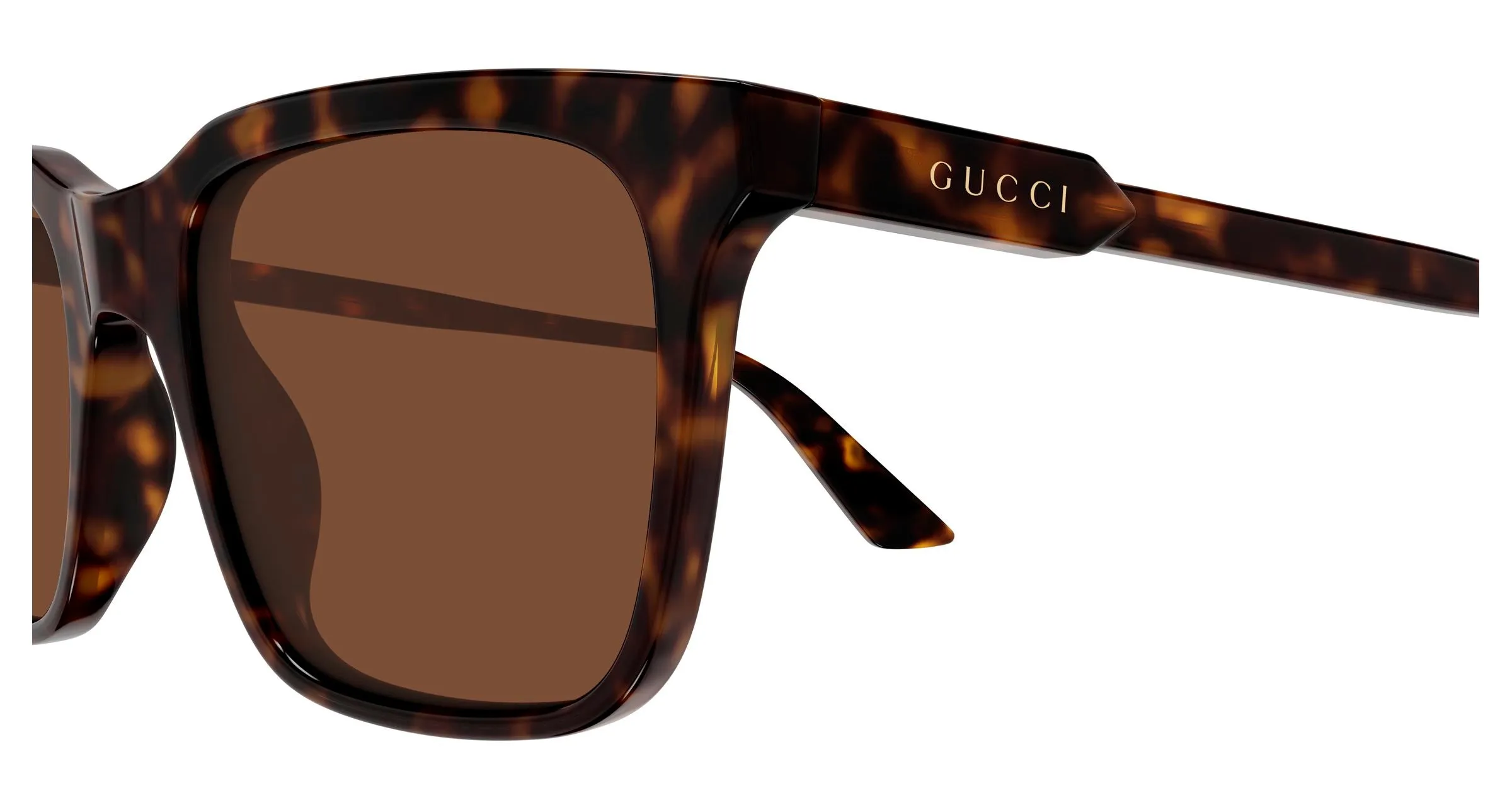 Gucci GG2114S 002 Occhiali da sole Acetato Havana Marrone Squadrata - immagine 3