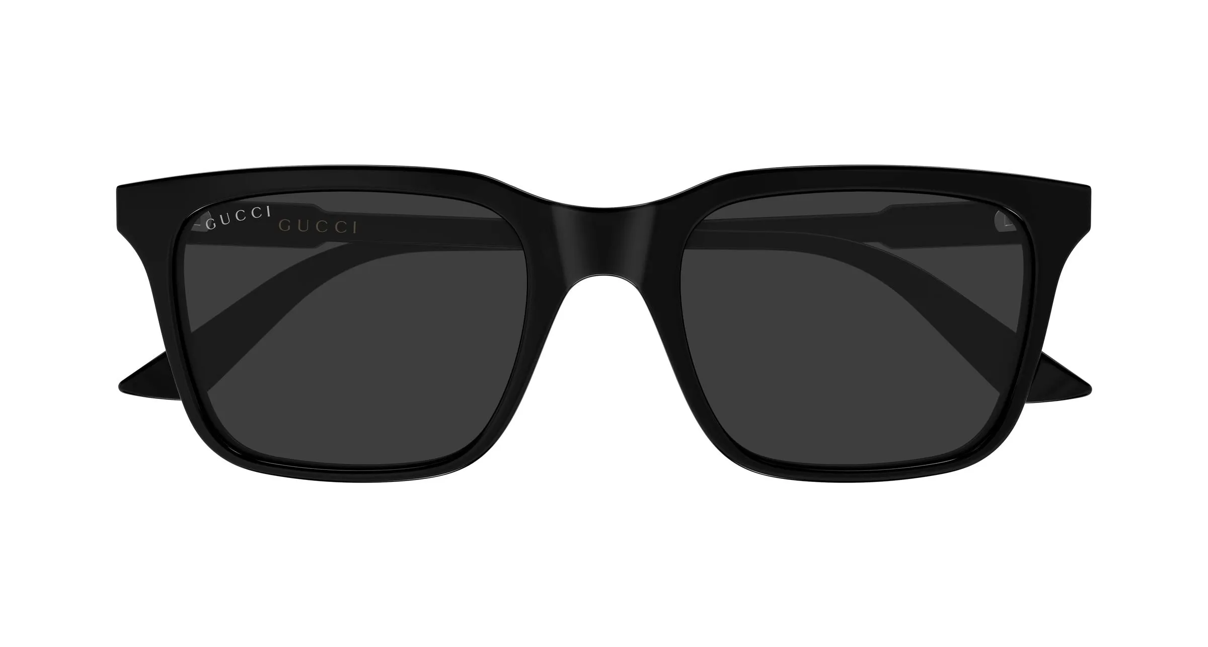 Gucci GG2114S 001 Occhiali da sole Acetato Nero Grigio Squadrata - immagine 2