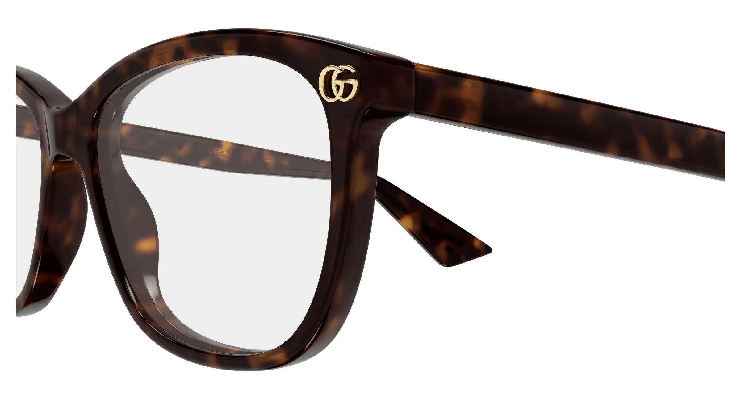Gucci GG2113OA 002 Montature da vista Acetato Havana Trasparente Squadrata - immagine 3