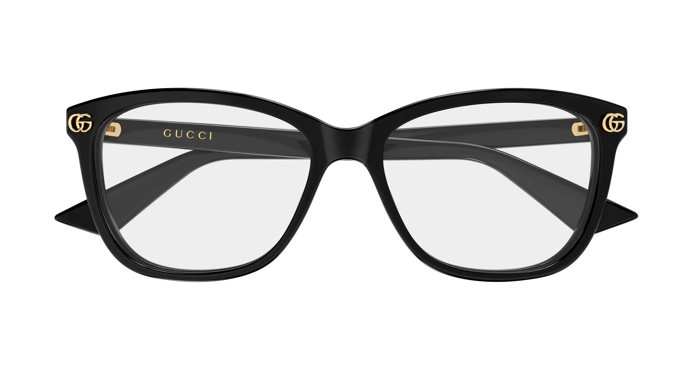Gucci GG2113OA 001 Montature da vista Acetato Nero Trasparente Squadrata - immagine 2