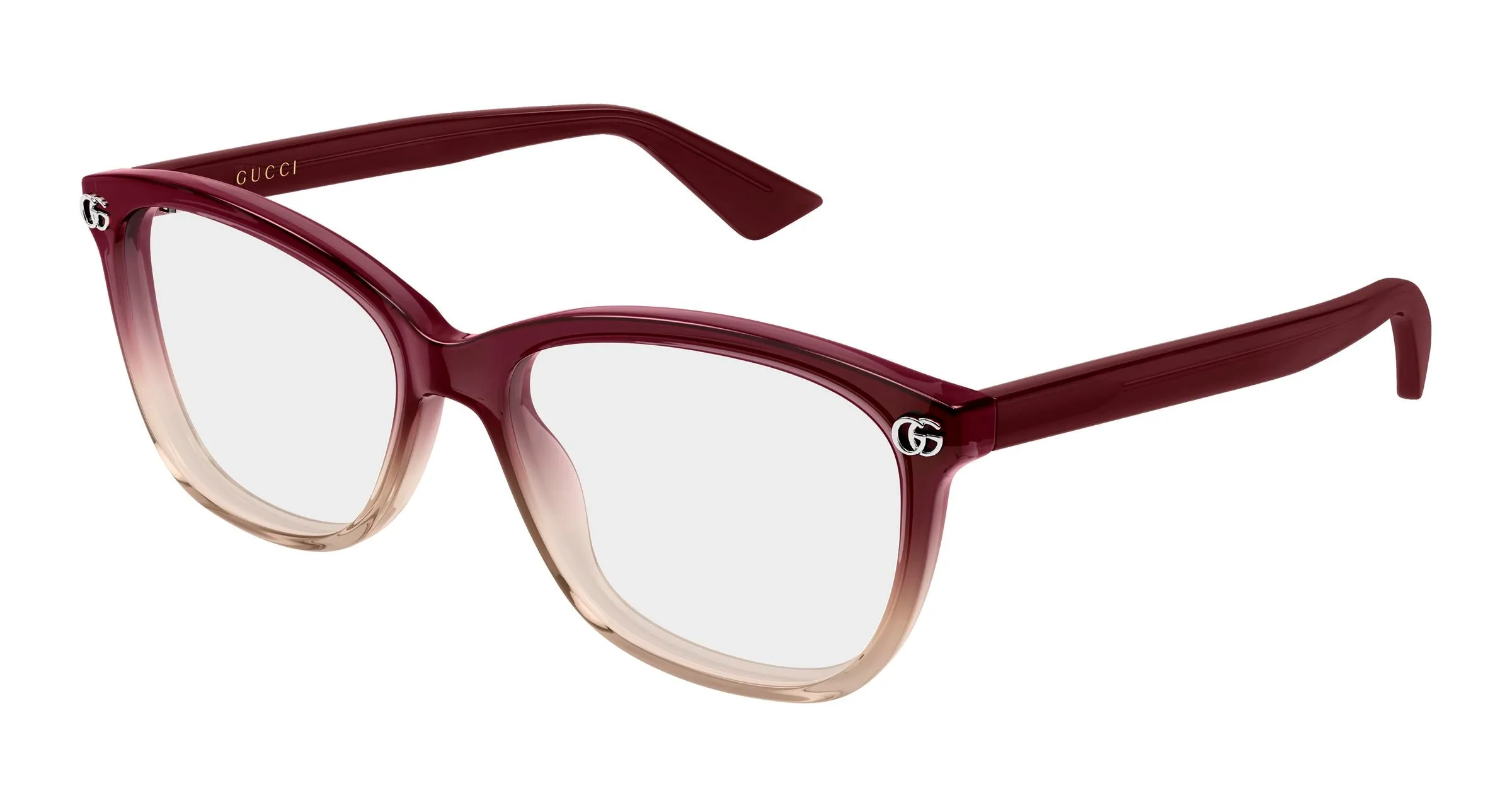 Gucci GG2113O 010 Montature da vista Acetato Marrone Trasparente Squadrata - immagine 1