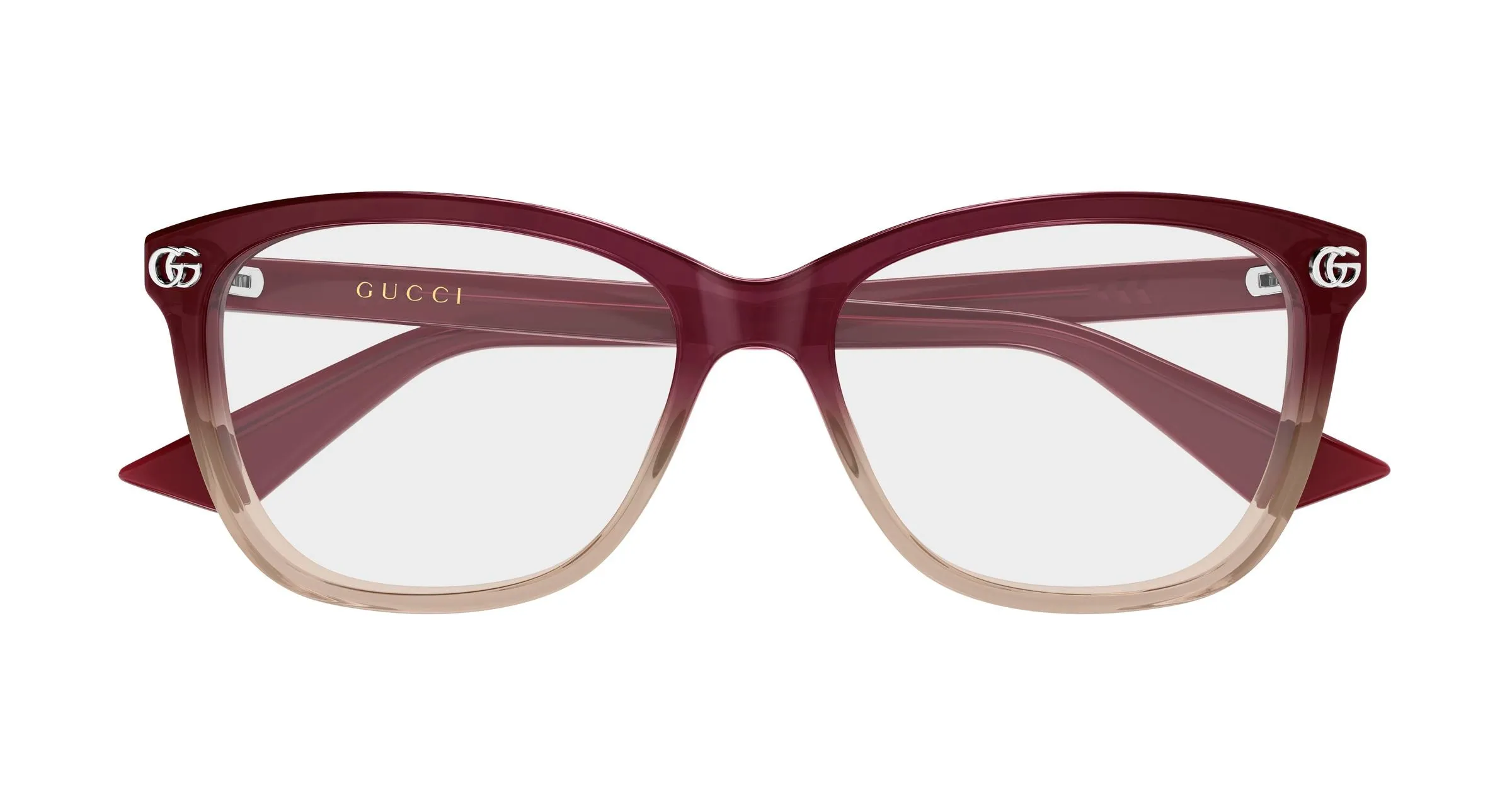 Gucci GG2113O 010 Montature da vista Acetato Marrone Trasparente Squadrata - immagine 2