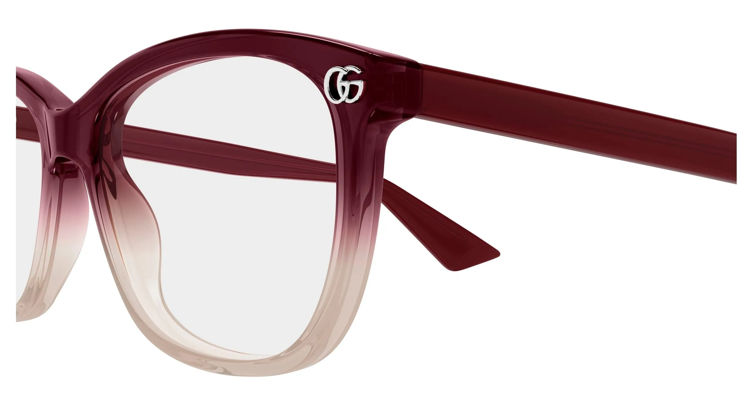Gucci GG2113O 010 Montature da vista Acetato Marrone Trasparente Squadrata - immagine 3