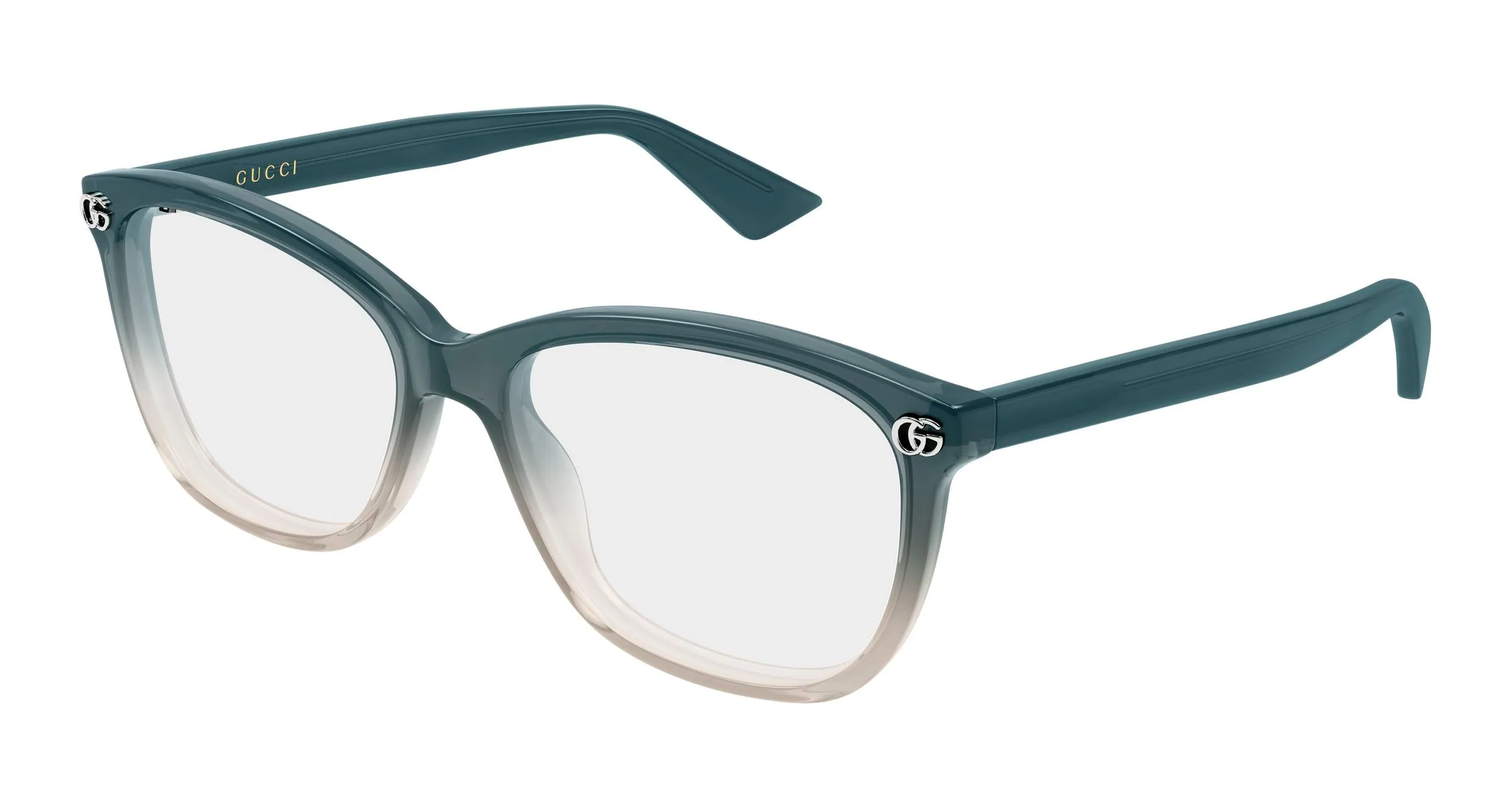 Gucci GG2113O 009 Montature da vista Acetato Grigio Trasparente Squadrata - immagine 1