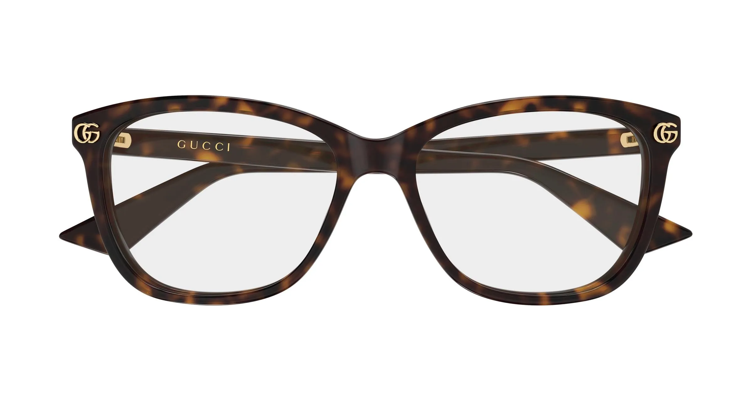 Gucci GG2113O 007 Montature da vista Acetato Havana Trasparente Squadrata - immagine 2