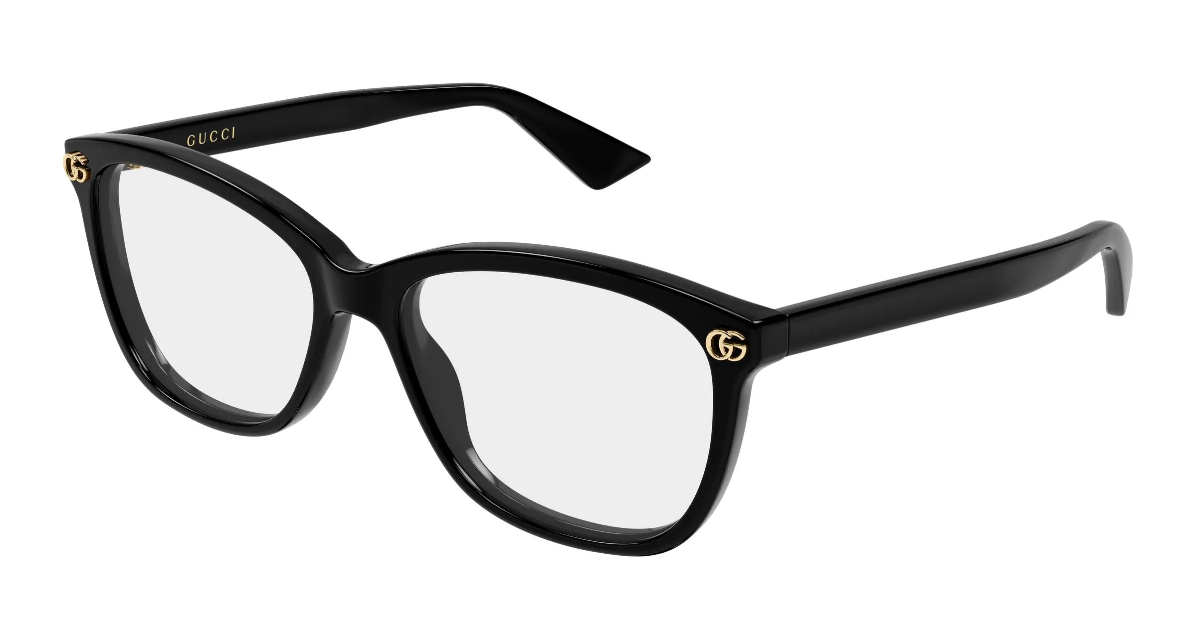 Gucci GG2113O 006 Montature da vista Acetato Nero Trasparente Squadrata - immagine 1