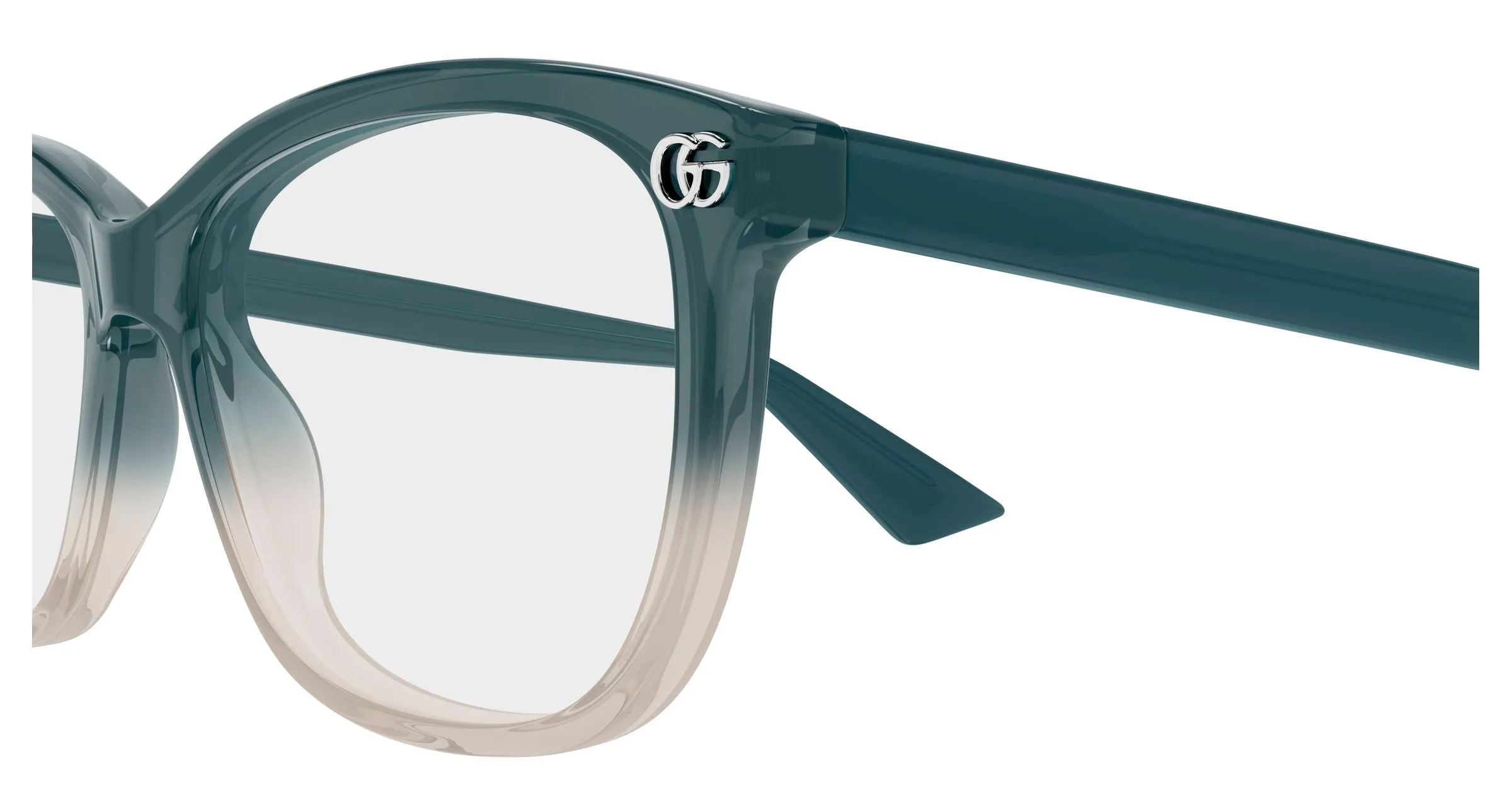Gucci GG2113O 004 Montature da vista Acetato Grigio Trasparente Squadrata - immagine 3