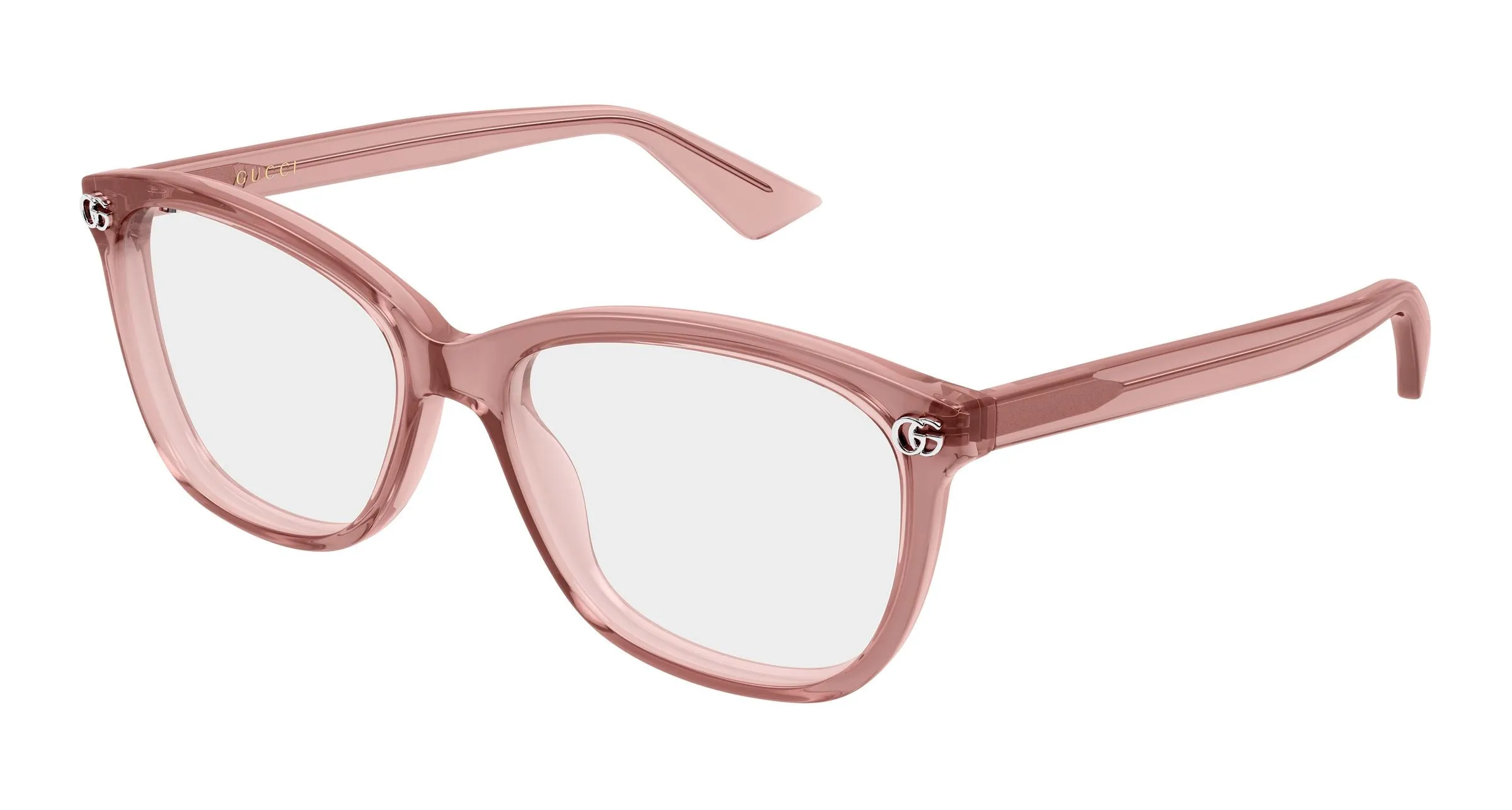 Gucci GG2113O 003 Montature da vista Acetato Rosa Trasparente Squadrata - immagine 1