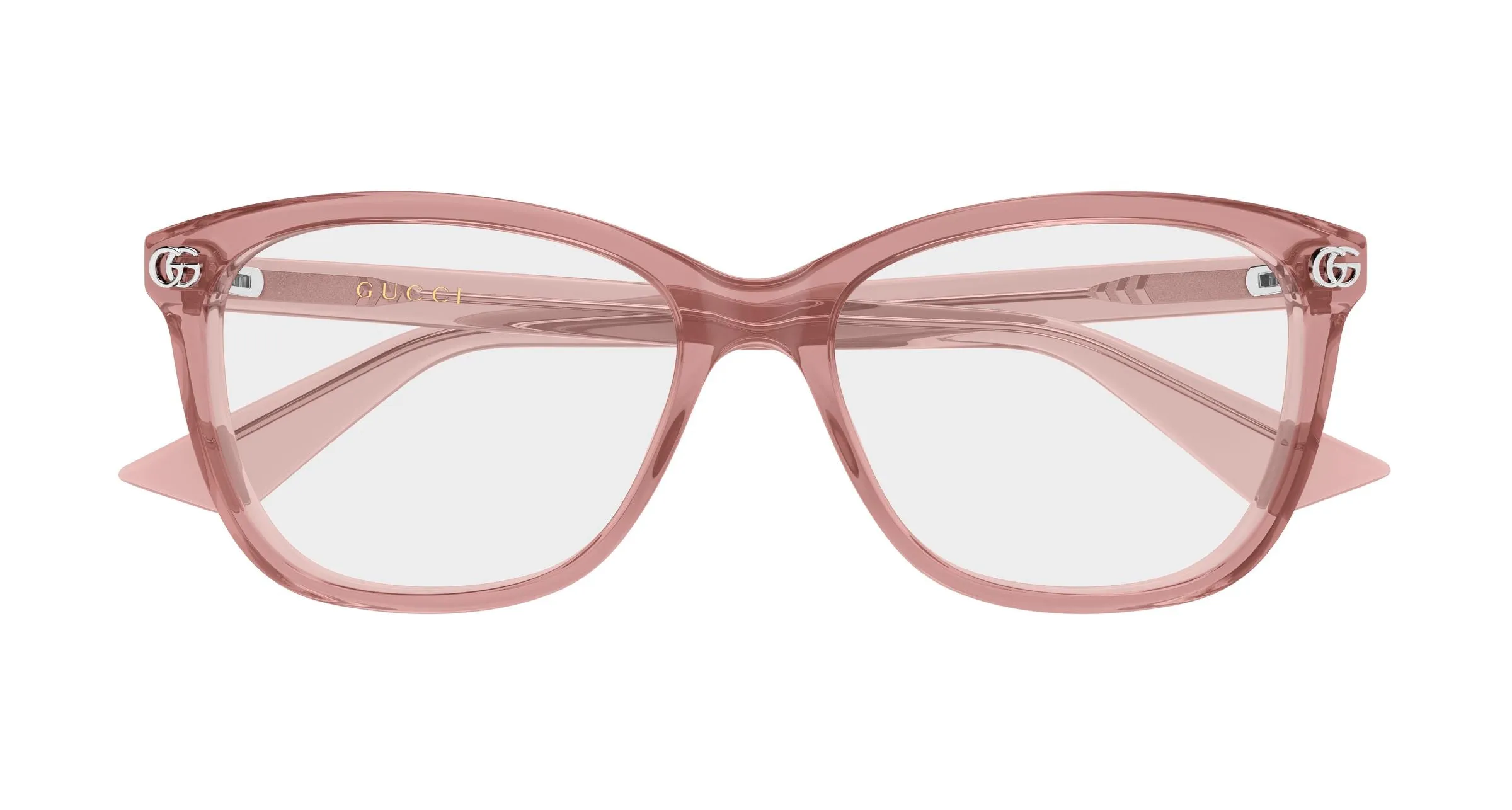 Gucci GG2113O 003 Montature da vista Acetato Rosa Trasparente Squadrata - immagine 2