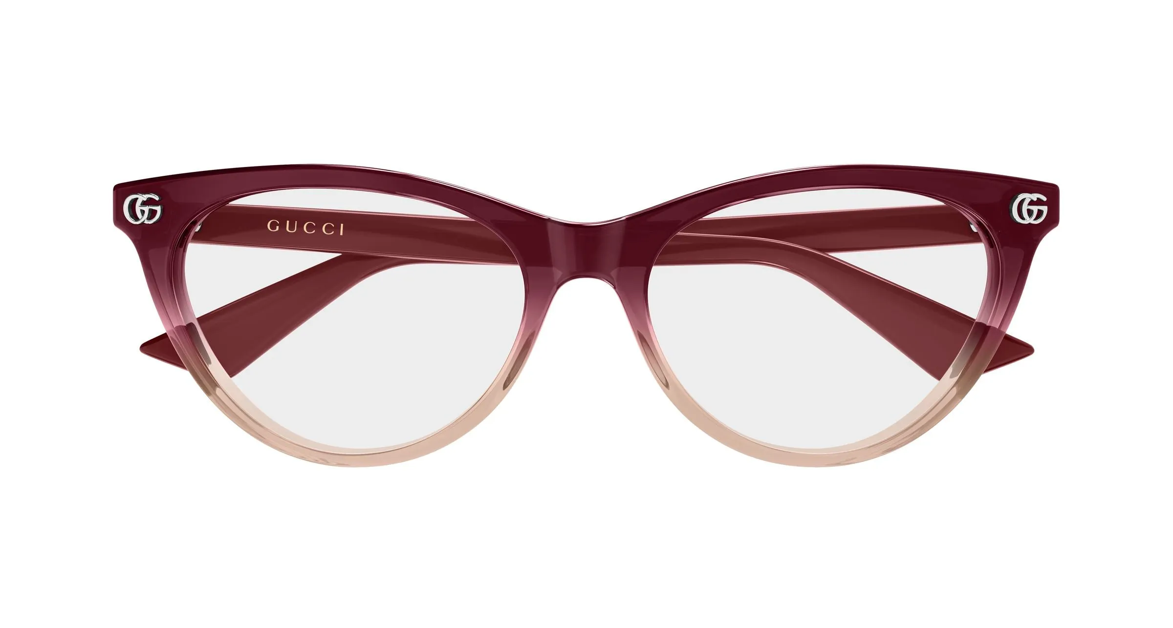 Gucci GG2112O 005 Montature da vista Acetato Marrone Trasparente Cat Eye - immagine 2