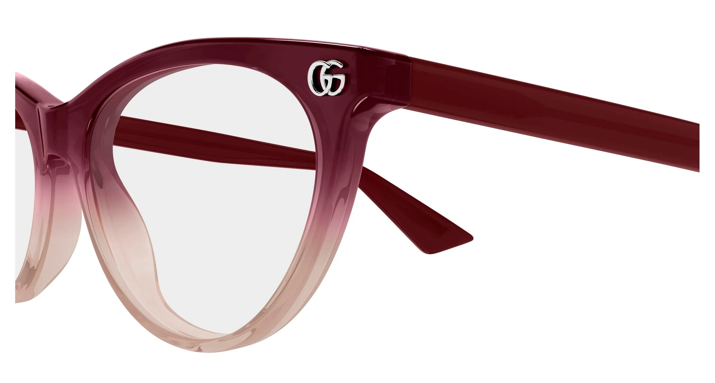 Gucci GG2112O 005 Montature da vista Acetato Marrone Trasparente Cat Eye - immagine 3