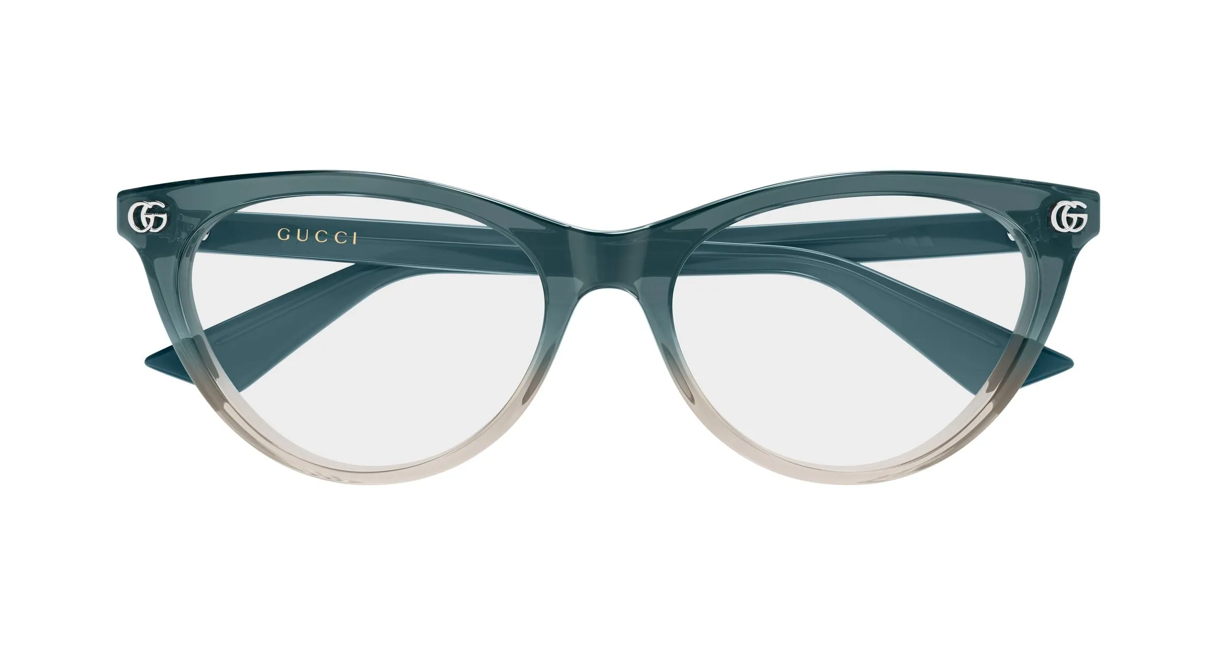 Gucci GG2112O 004 Montature da vista Acetato Grigio Trasparente Cat Eye - immagine 2