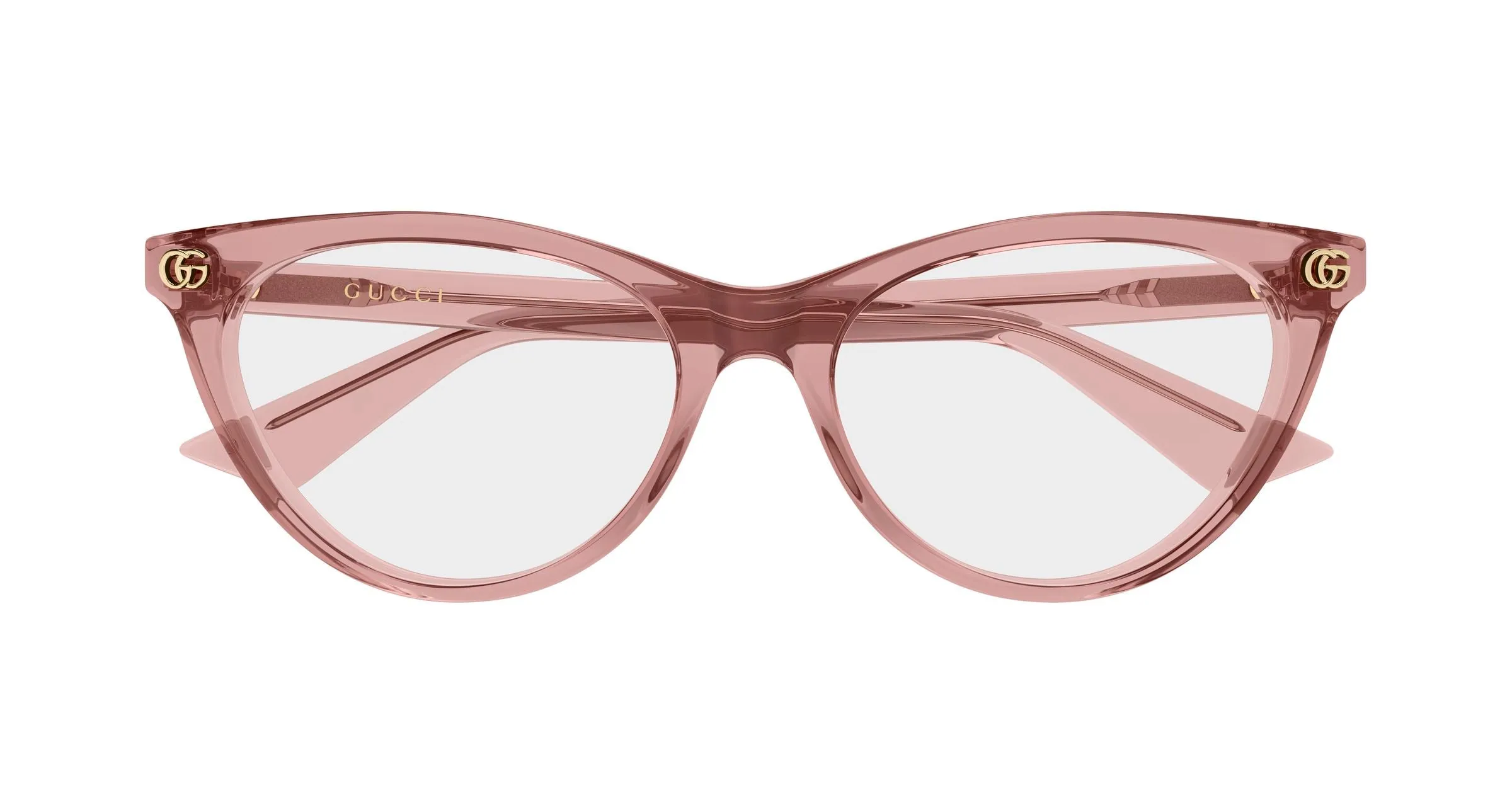 Gucci GG2112O 003 Montature da vista Acetato Rosa Trasparente Cat Eye - immagine 2