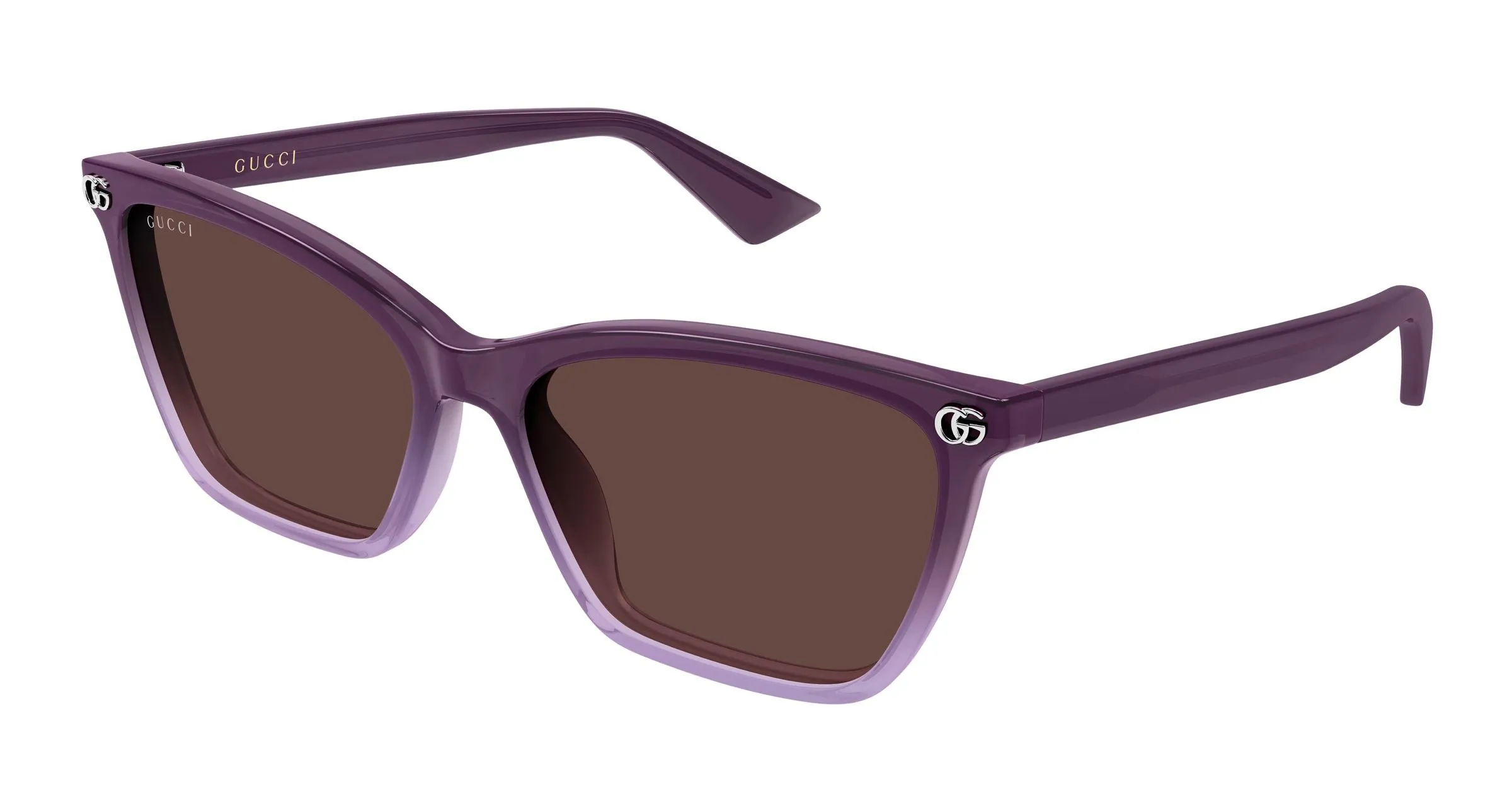 Gucci GG2111S 003 Occhiali da sole Acetato Viola Marrone Cat Eye - immagine 1