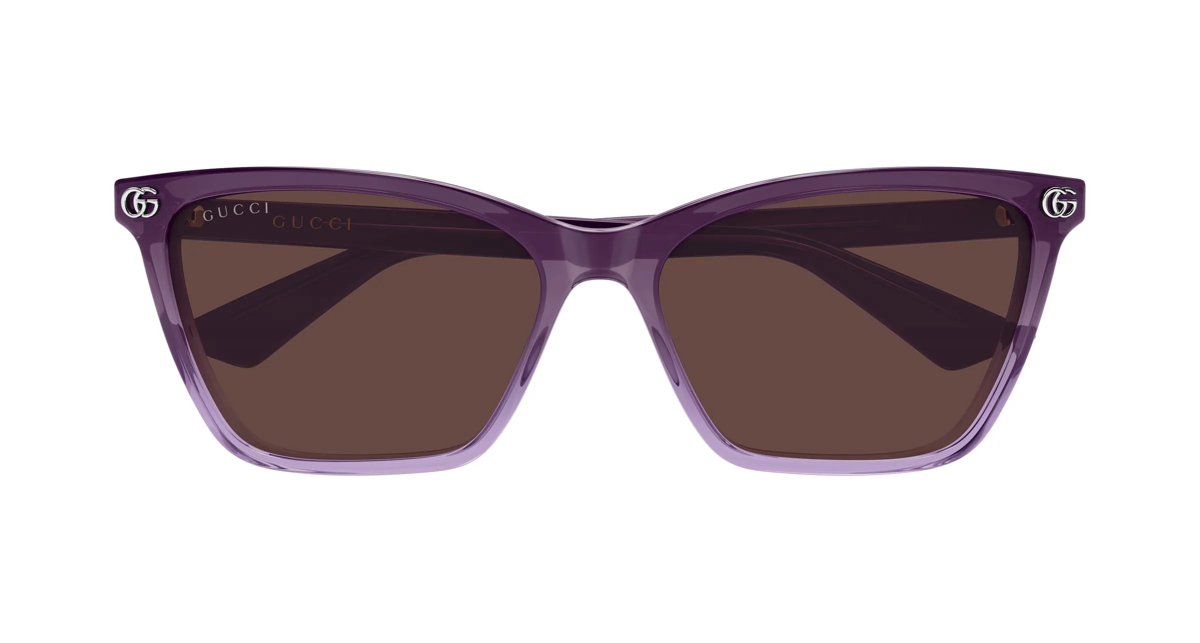 Gucci GG2111S 003 Occhiali da sole Acetato Viola Marrone Cat Eye - immagine 2