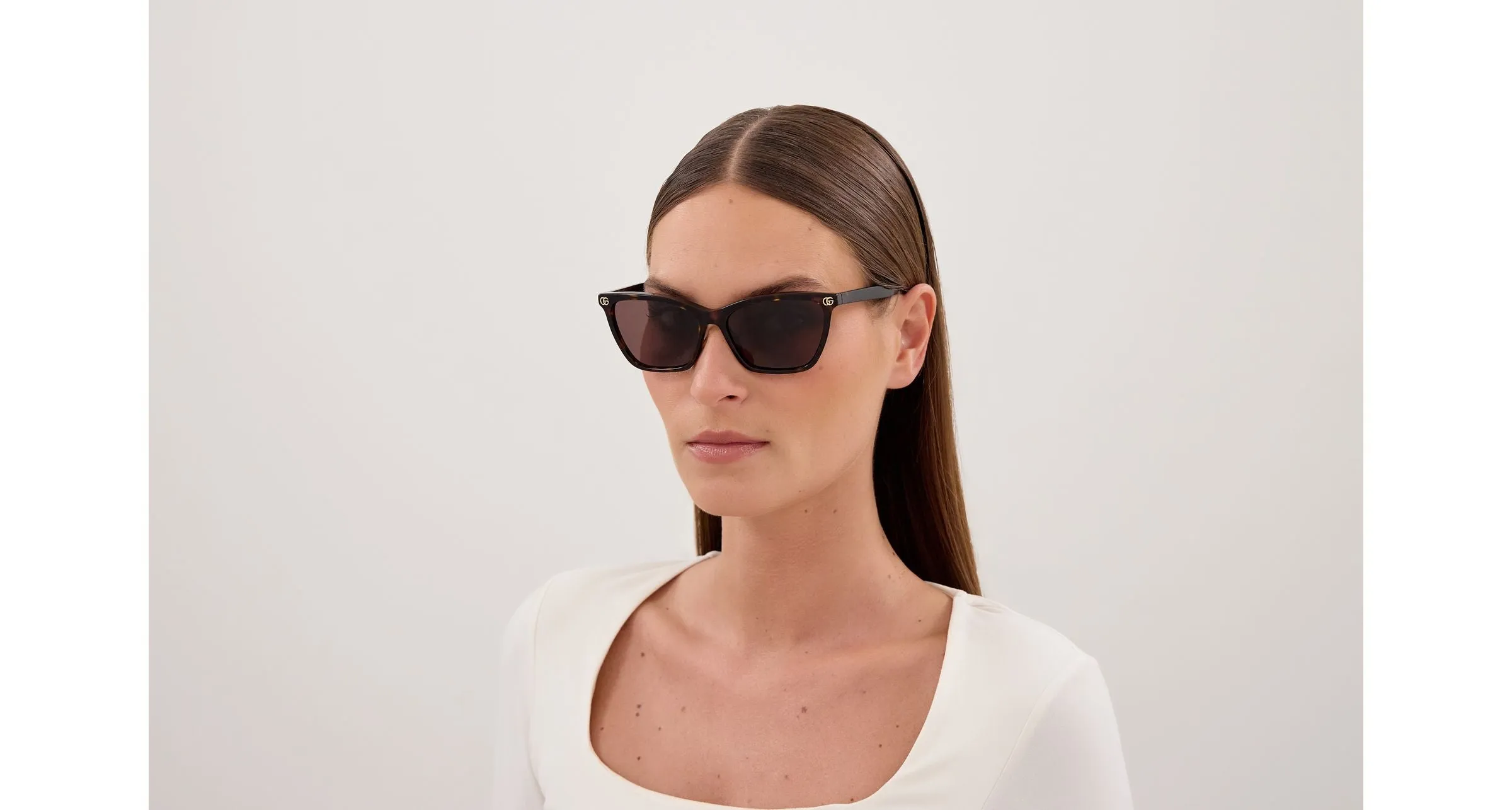 Gucci GG2111S 002 Occhiali da sole Acetato Havana Marrone Cat Eye - immagine 4