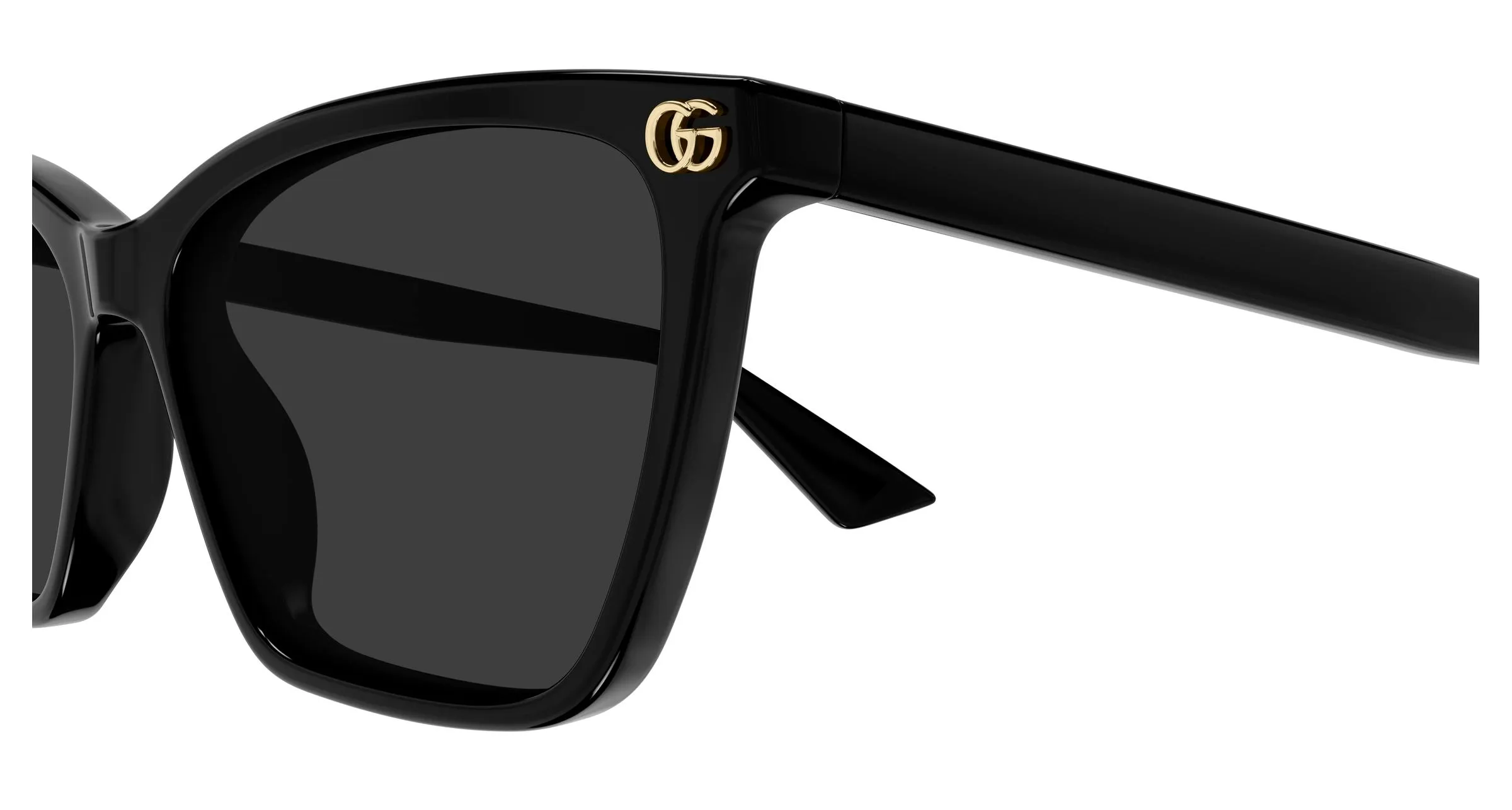 Gucci GG2111S 001 Occhiali da sole Acetato Nero Grigio Cat Eye - immagine 3