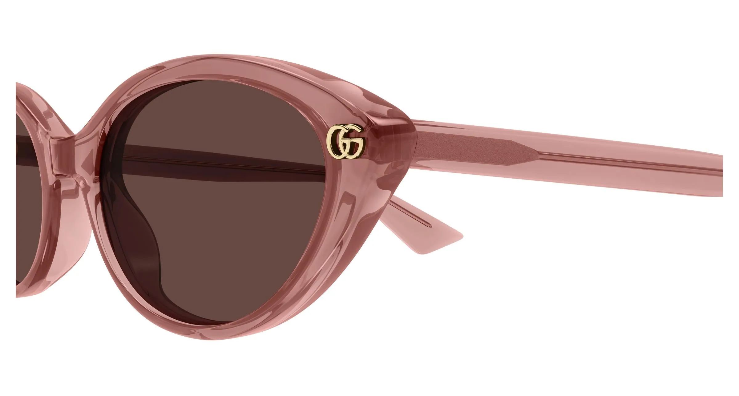 Gucci GG2110S 004 Occhiali da sole Acetato Rosa Marrone Cat Eye - immagine 3