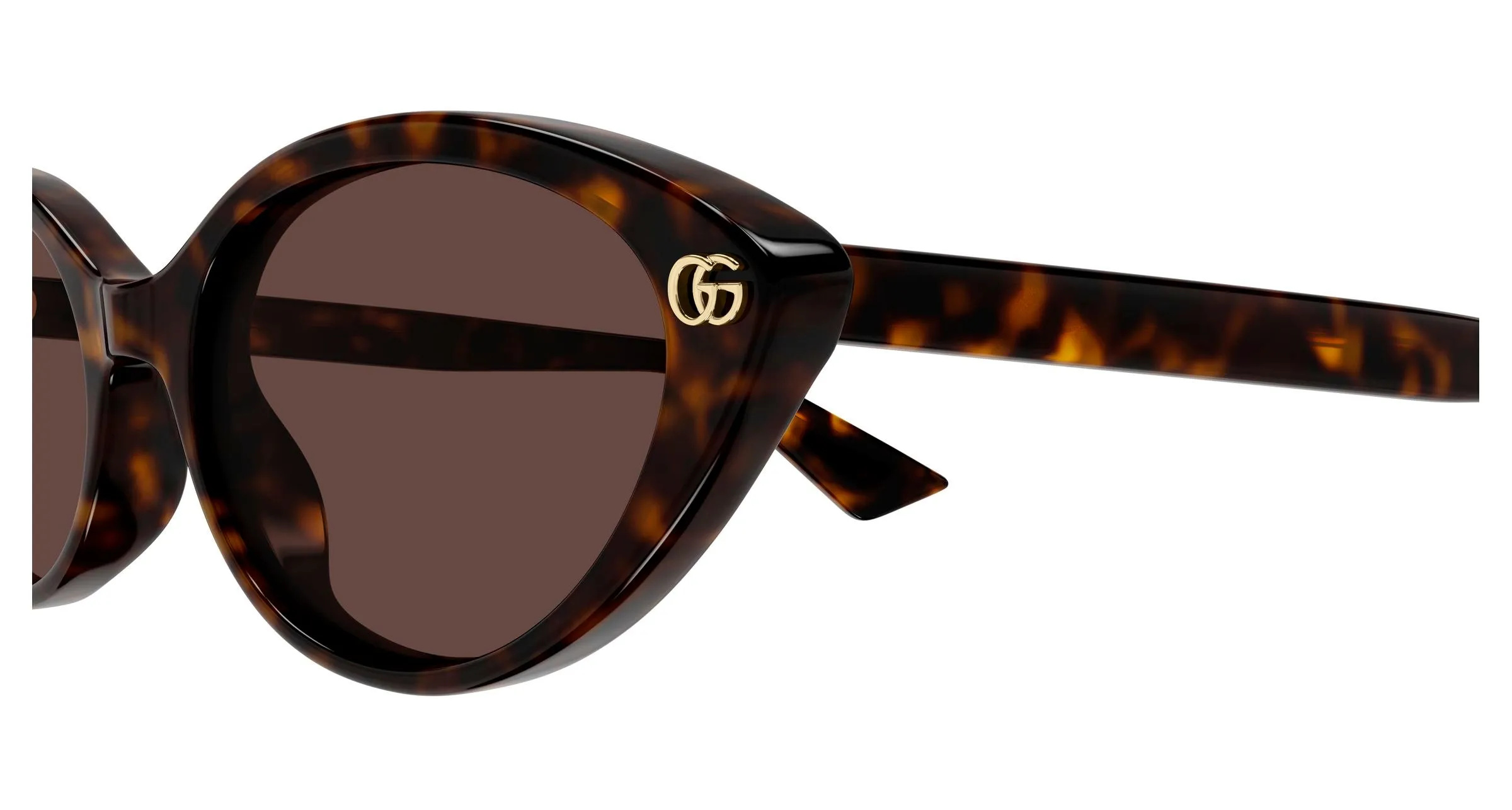 Gucci GG2110S 002 Occhiali da sole Acetato Havana Marrone Cat Eye - immagine 3
