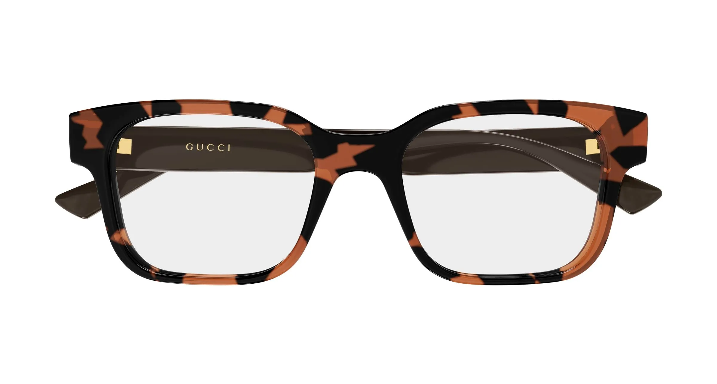 Gucci GG2087O 007 Montature da vista Iniettato Havana Trasparente Squadrata - immagine 2