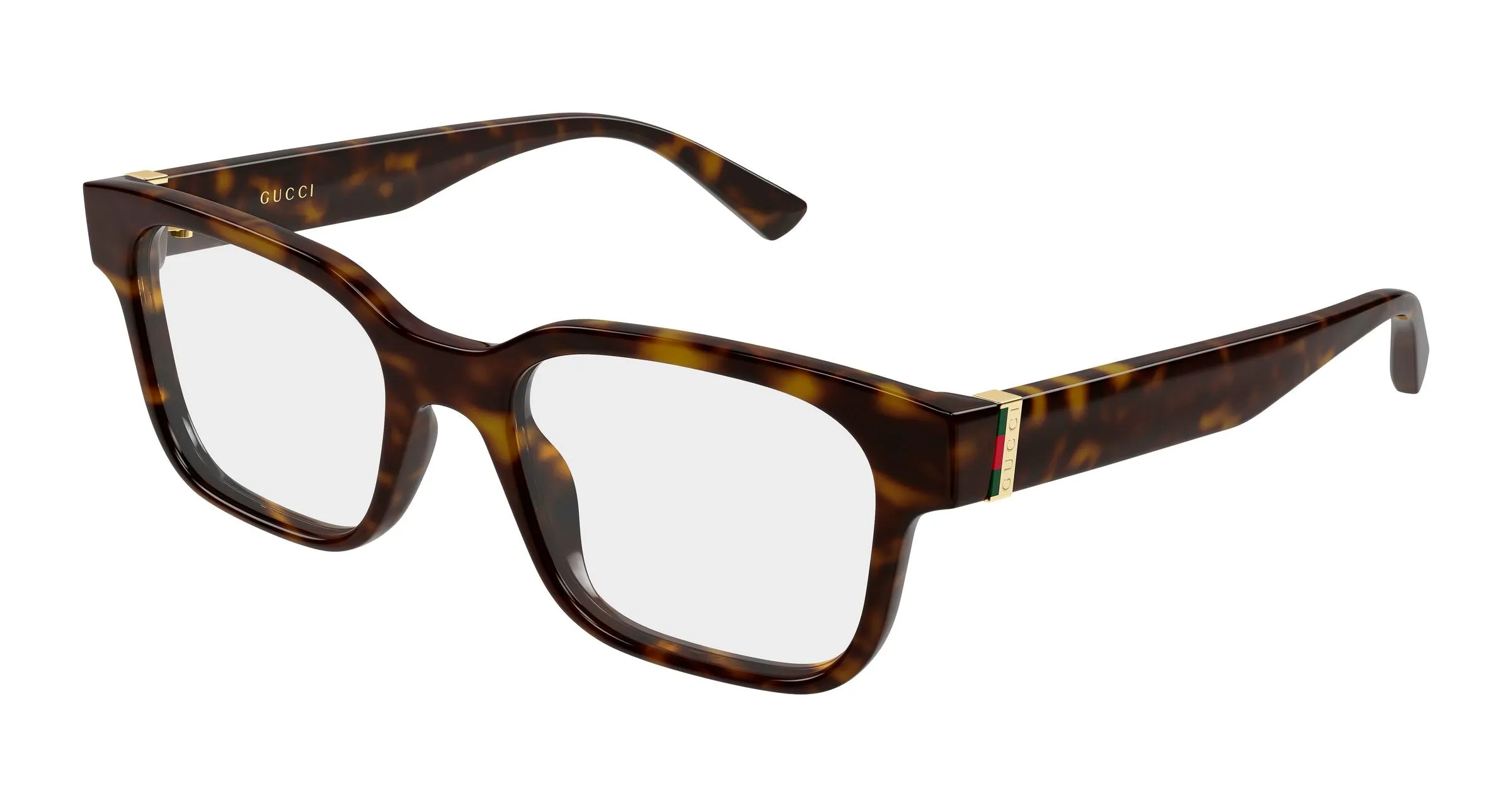 Gucci GG2087O 006 Montature da vista Iniettato Havana Trasparente Squadrata - immagine 1