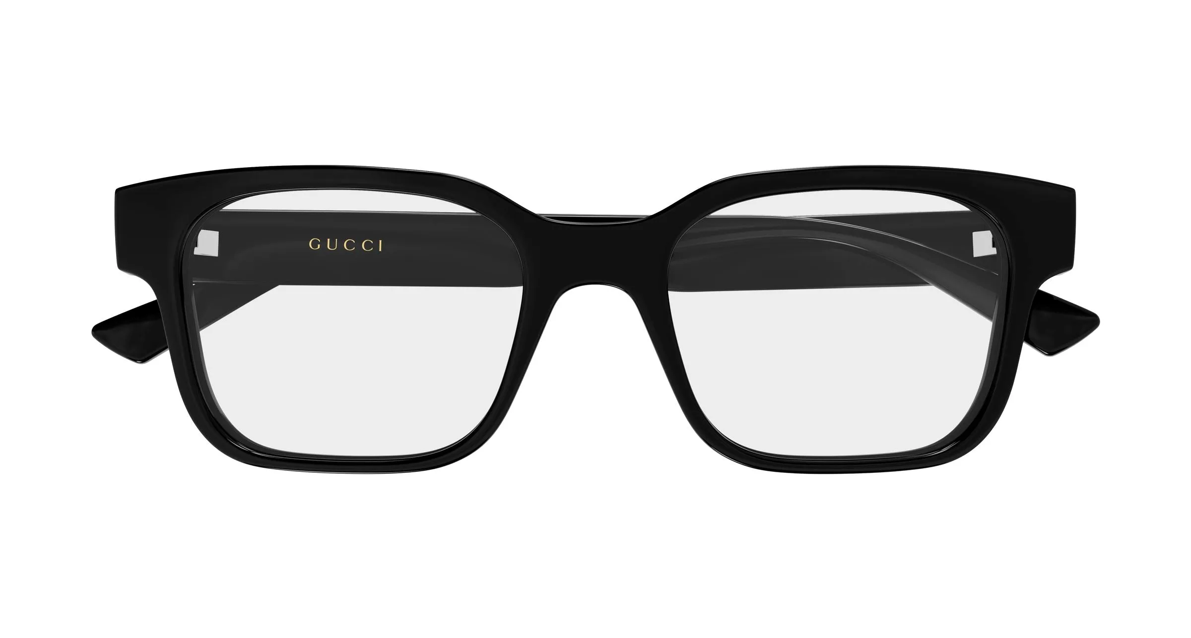 Gucci GG2087O 005 Montature da vista Iniettato Nero Trasparente Squadrata - immagine 2
