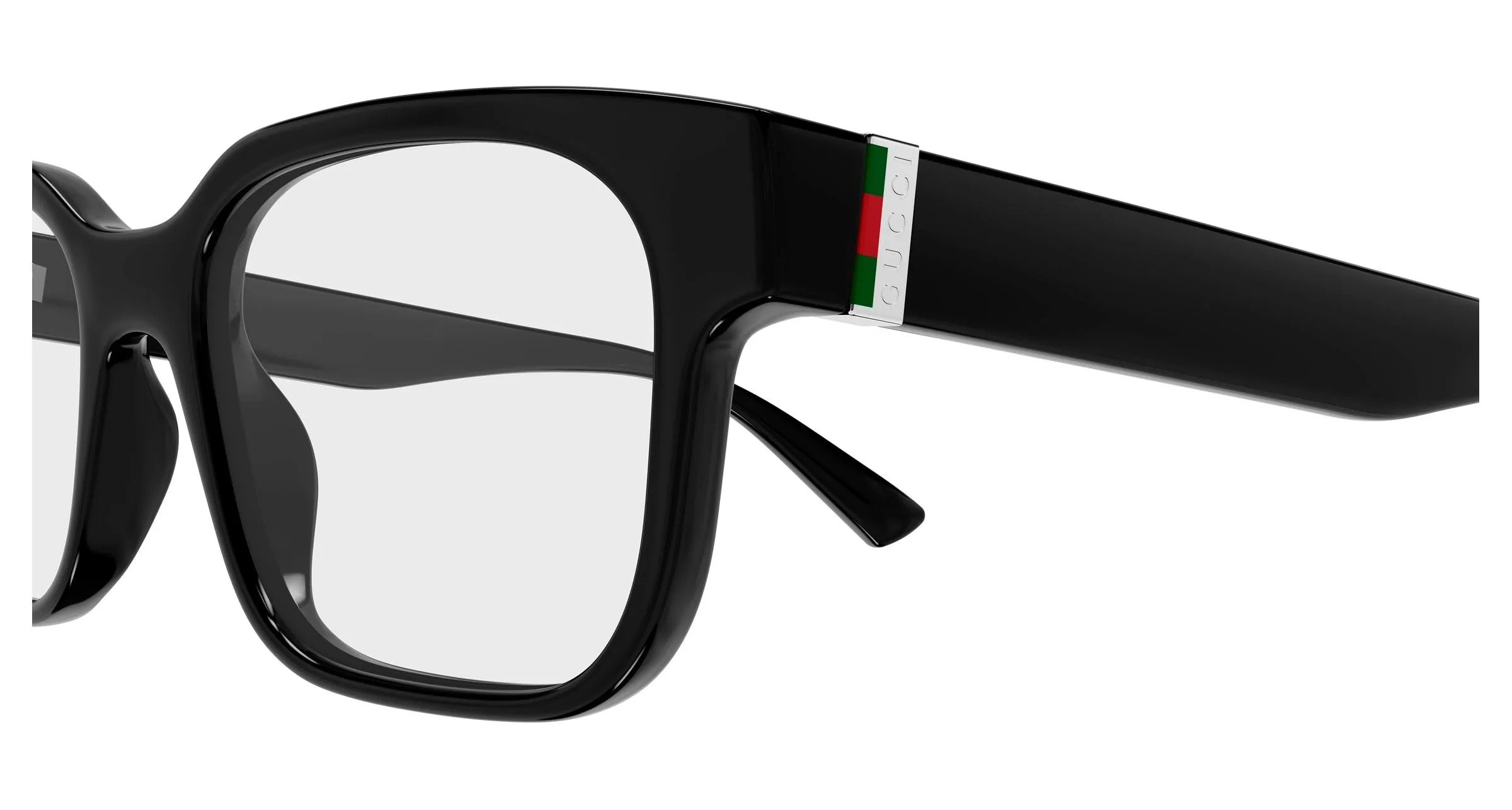 Gucci GG2087O 005 Montature da vista Iniettato Nero Trasparente Squadrata - immagine 3