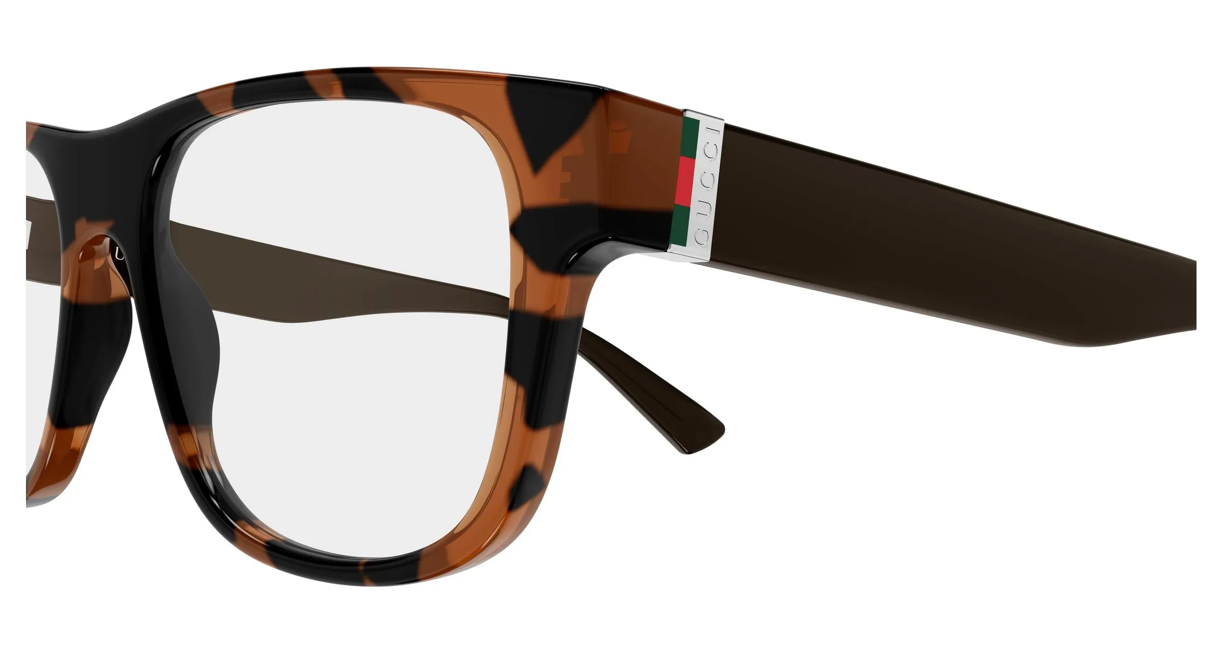 Gucci GG2086O 007 Montature da vista Iniettato Havana Trasparente Squadrata - immagine 3