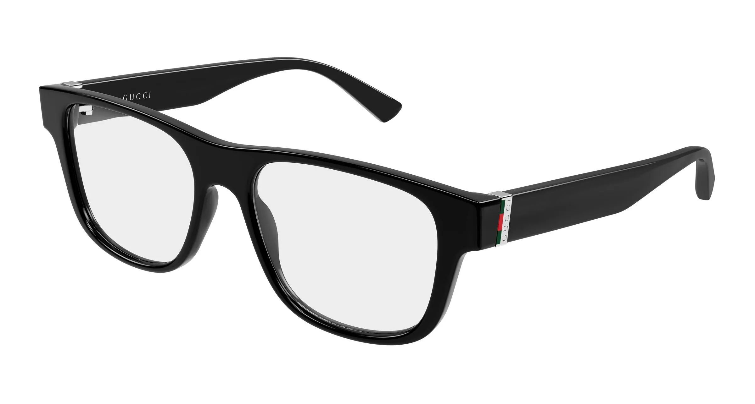 Gucci GG2086O 005 Montature da vista Iniettato Nero Trasparente Squadrata - immagine 1
